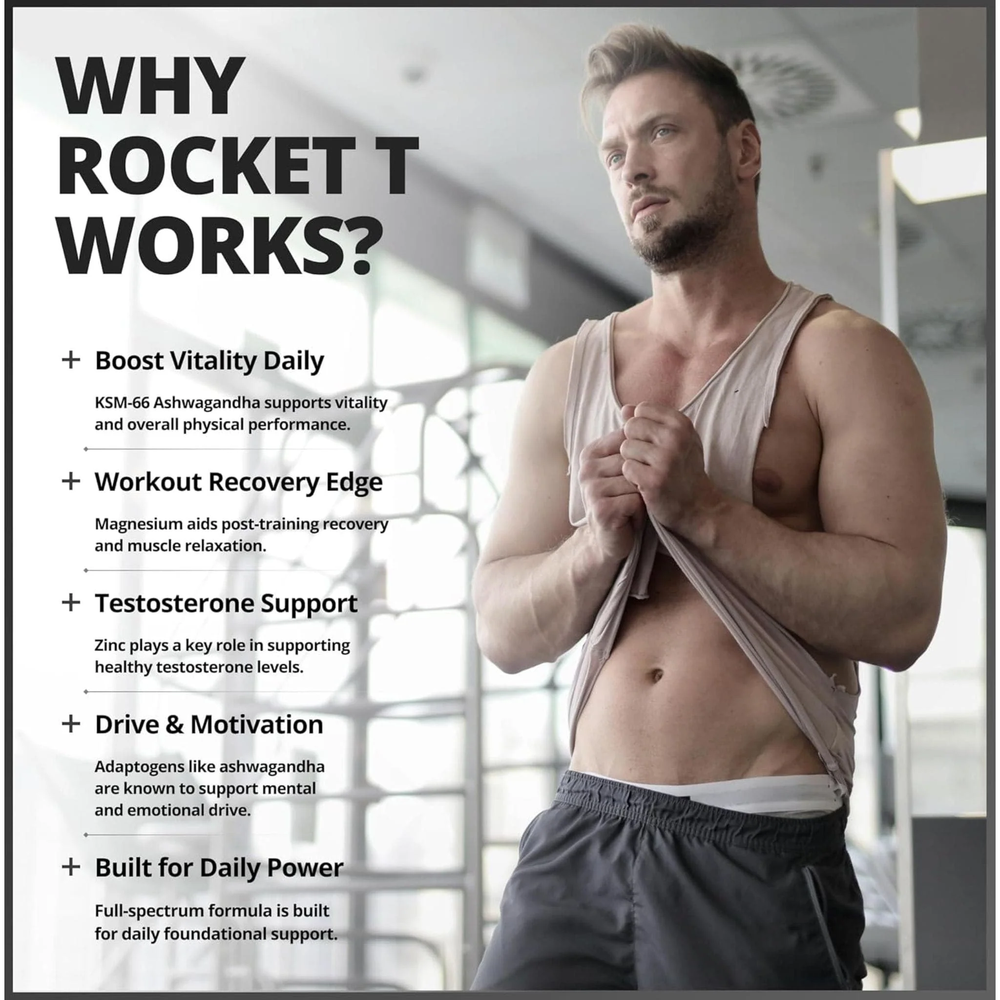 CanPrev Rocket T Testosterone Recharge, Testosterone Booster, 90 Vegetable Capsules - Image 5