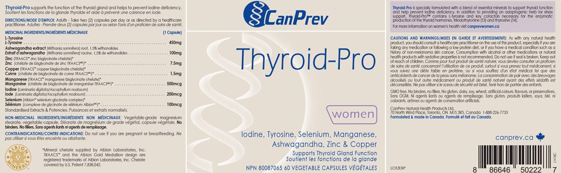CanPrev Thyroid-Pro (For Women), 60 Vegetable Capsules - Image 2
