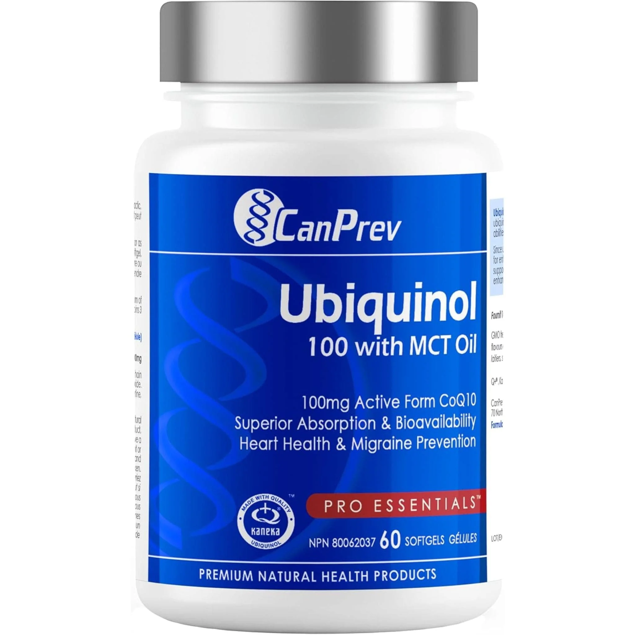 CanPrev Ubiquinol 100mg with MCT Oil, 60 softgels - Image 2