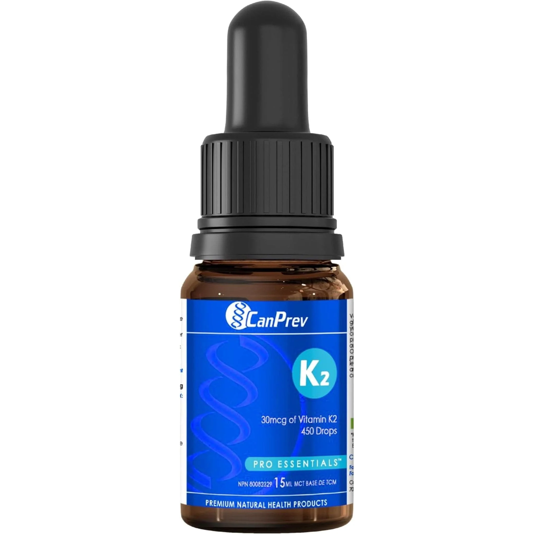 CanPrev Vitamin K2 Drops (MK7) in a MCT Oil Base, 30mcg, 15ml (450 drops) - Image 2