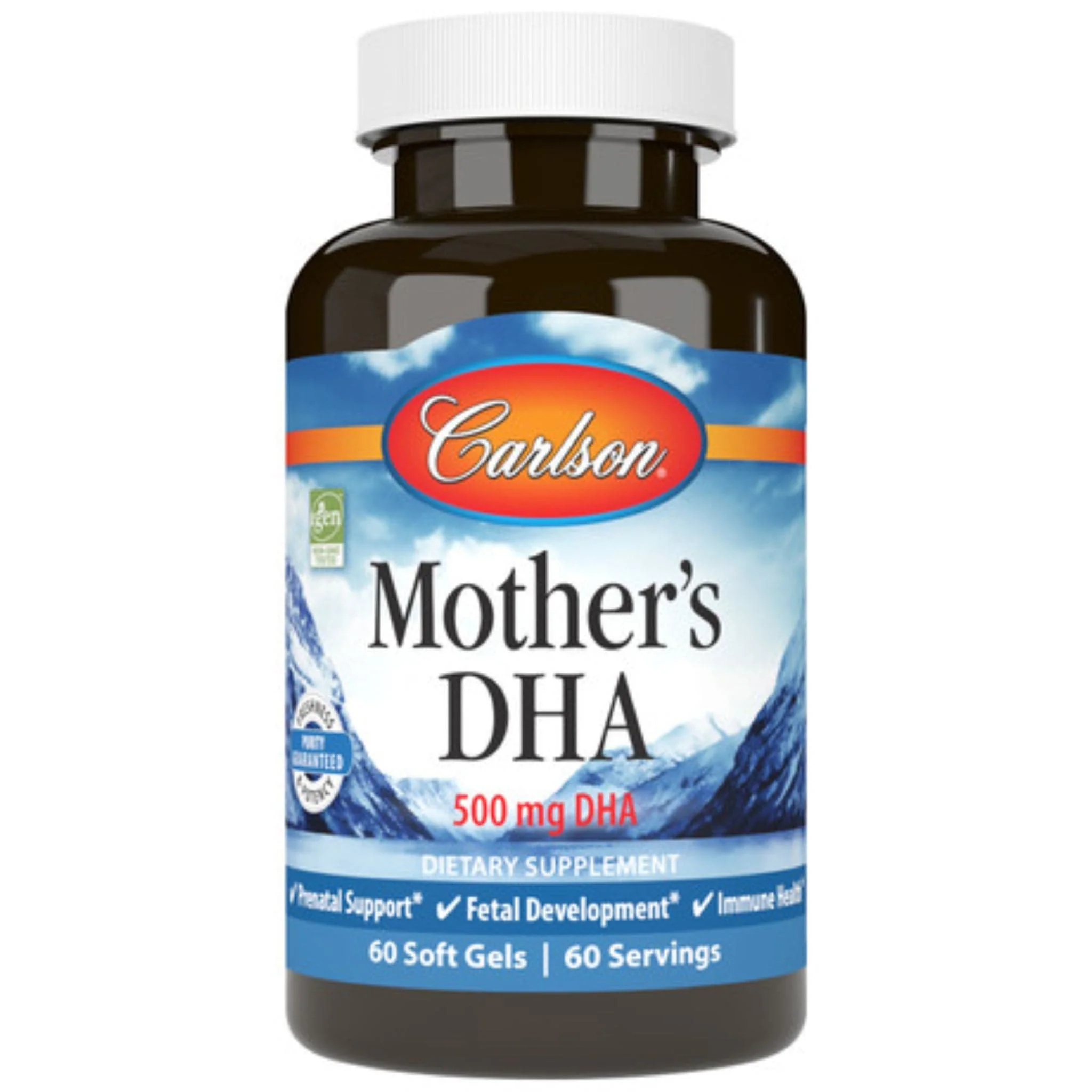 Carlson Mothers DHA 500mg (rTG) , 60 Softgels