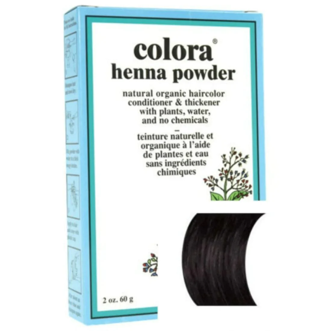 Colora Henna Powder Natural Hair Colour Conditioner and Thickener, 60g CLEARANCE 50% Off Final Sale