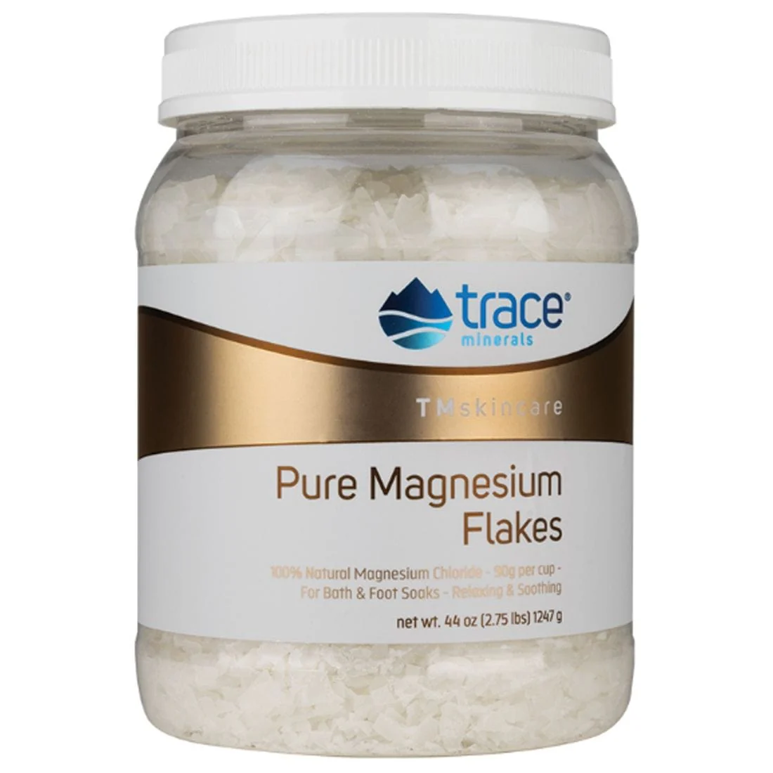 Trace Minerals Pure Magnesium Flakes (Non-GMO and Vegan). 1247g / 2.45lb - Image 2