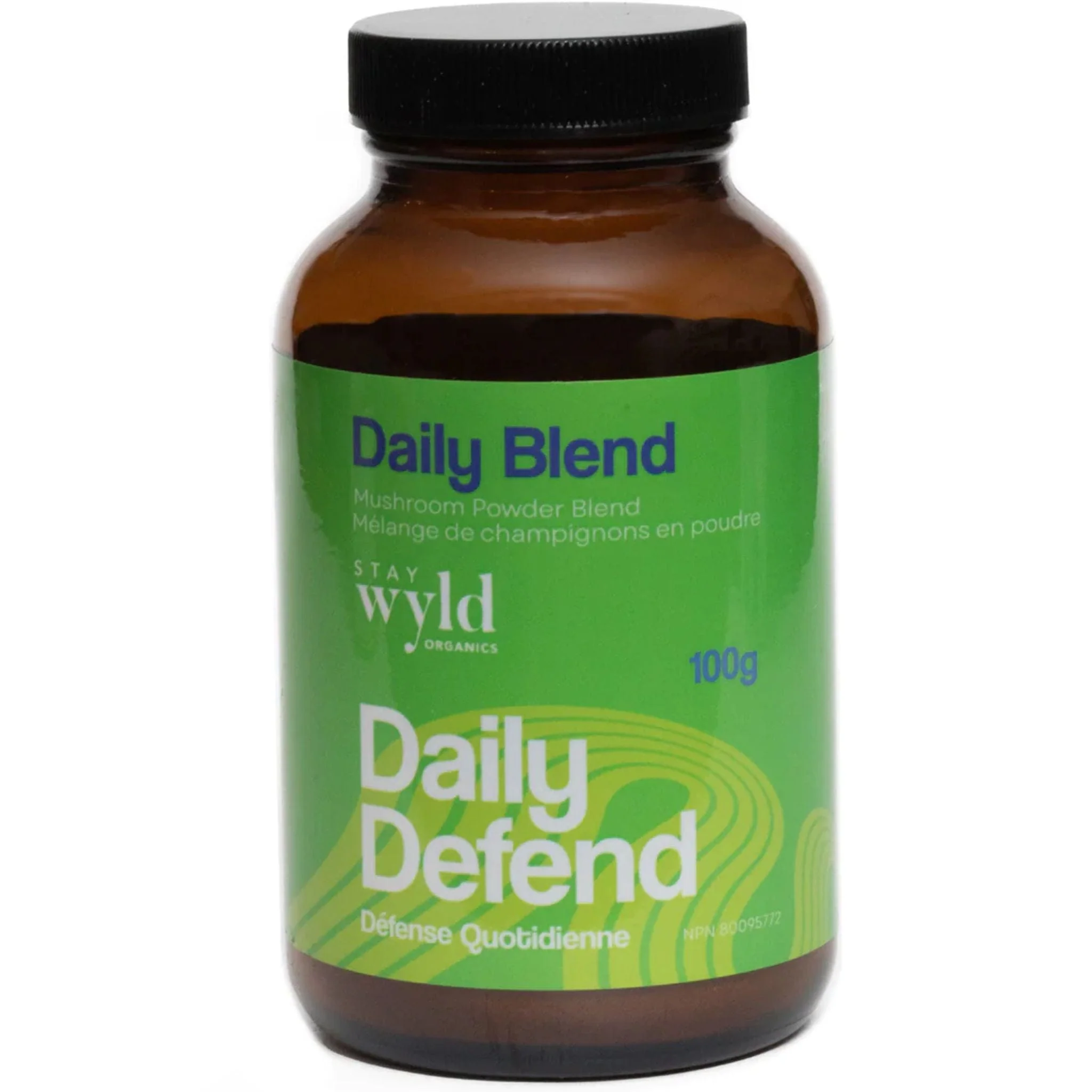 Stay Wyld Organics Daily Defend (Formerly Daily Immunity) Mushroom Blend Powder, 100g CLEARANCE 50% Off Final Sale