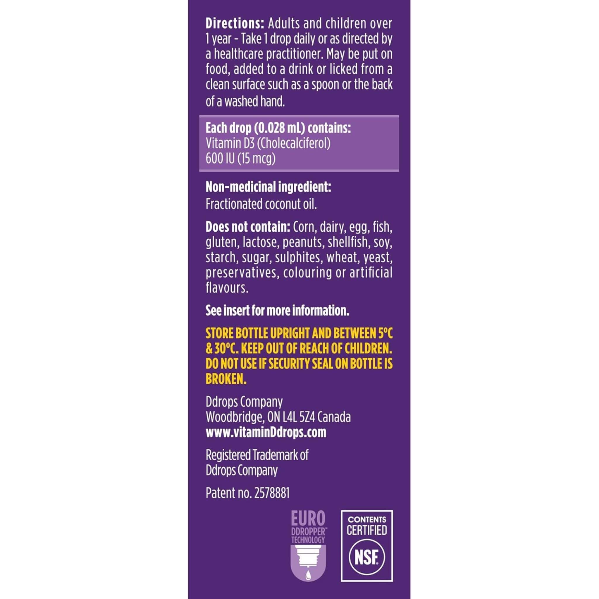 Ddrops Booster 600IU, 180 Drops - Image 2