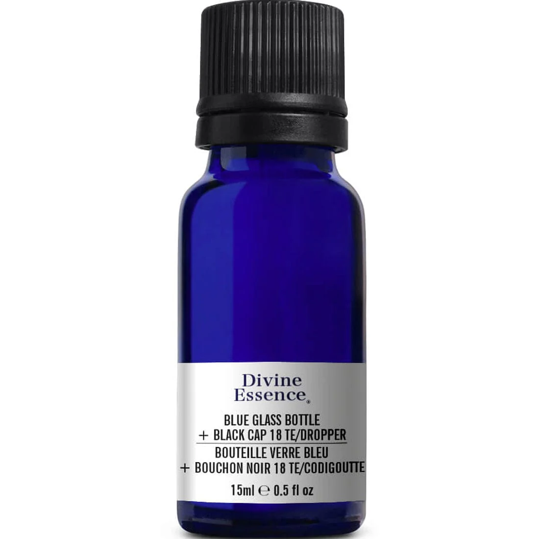 Divine Essence Black Glass Bottle Plus Black Cap - Image 3
