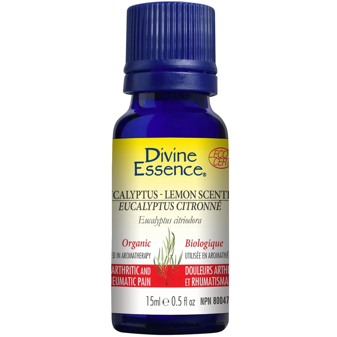 Divine Essence Eucalyptus Lemon-Scented Essential Oil (Organic), 15ml