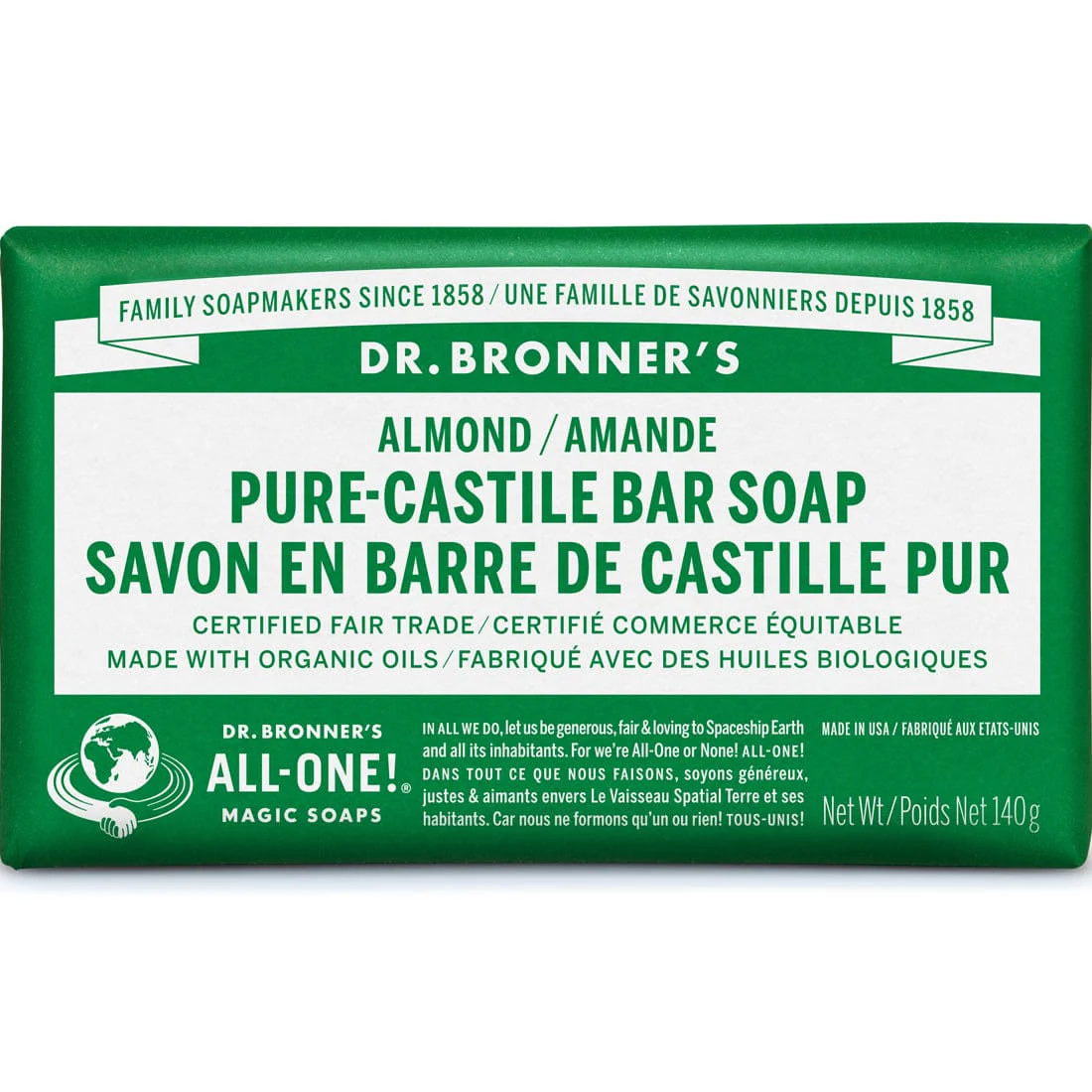Dr. Bronner's Bar Soap, 140g - Image 2