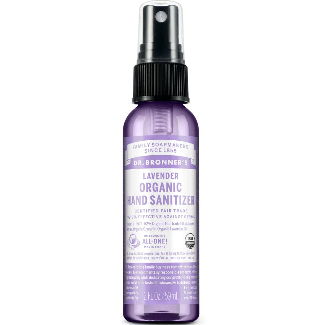 Dr. Bronner's Organic Hand Sanitizer, 59ml - Image 2