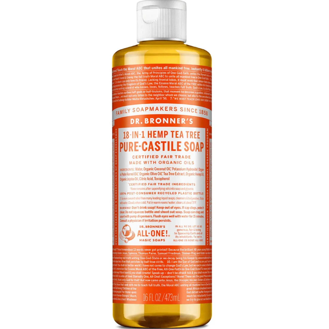Dr. Bronner's Organic Liquid Castile Oil Soap - Image 12