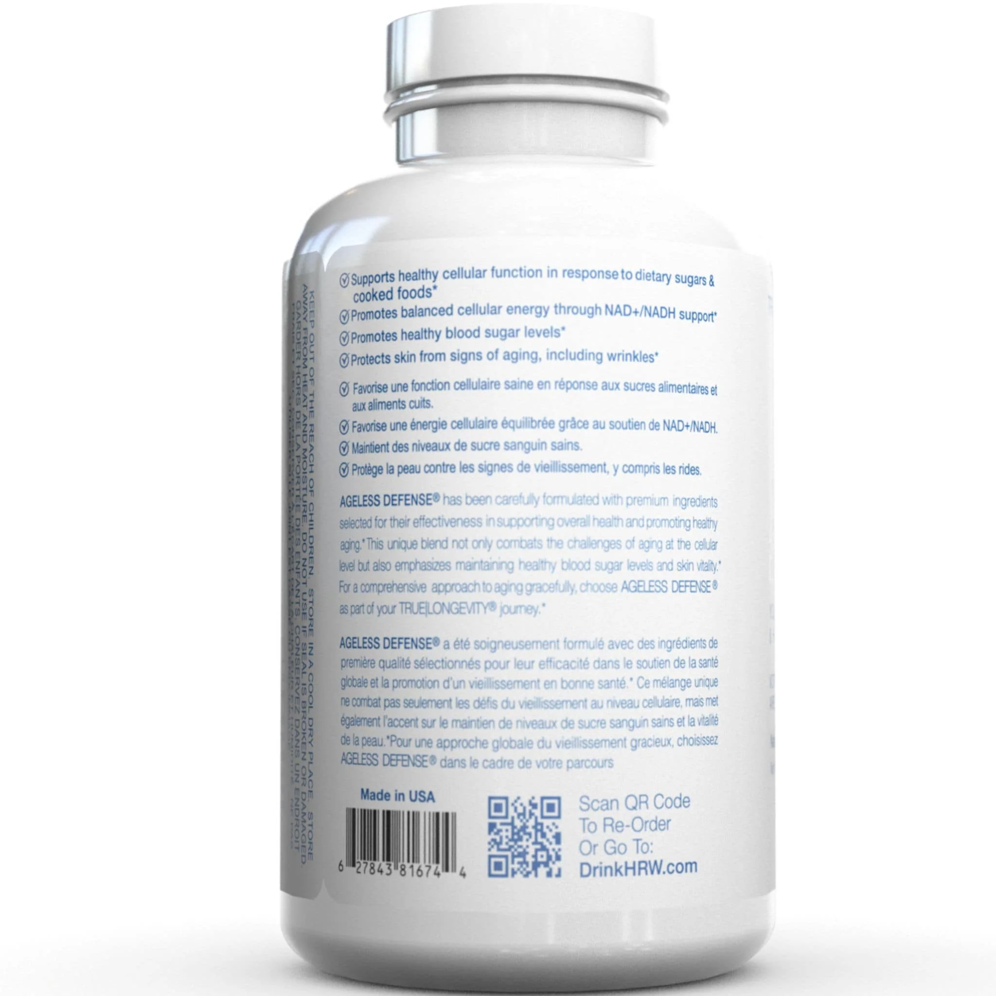 DRINK HRW TRUE | LONGIVITY Ageless Defense, 120 Capsules - Image 3
