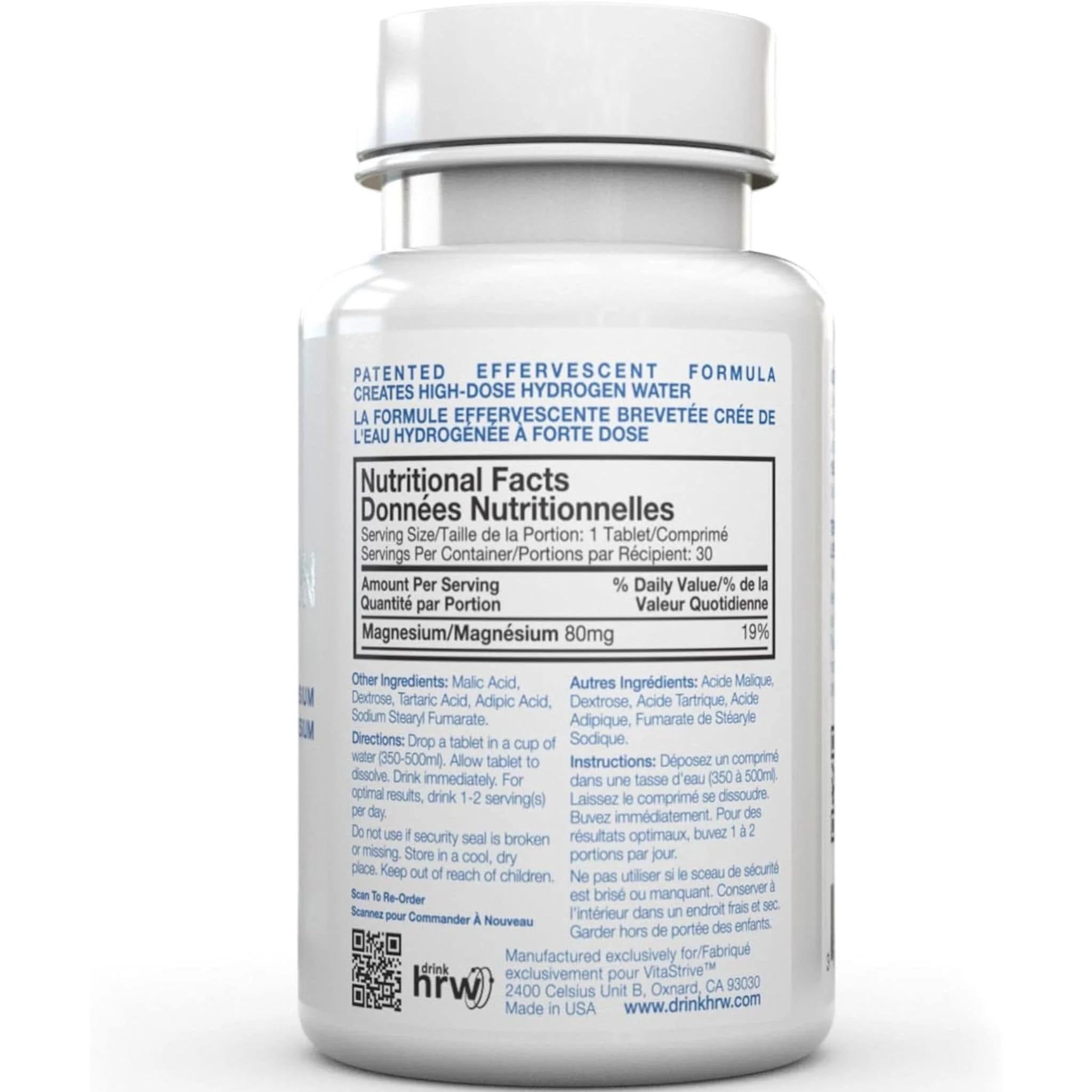 Drink HRW Rejuvenation Tablets, Molecular Hydrogen with Magnesium, 30-60 Tablets - Image 4