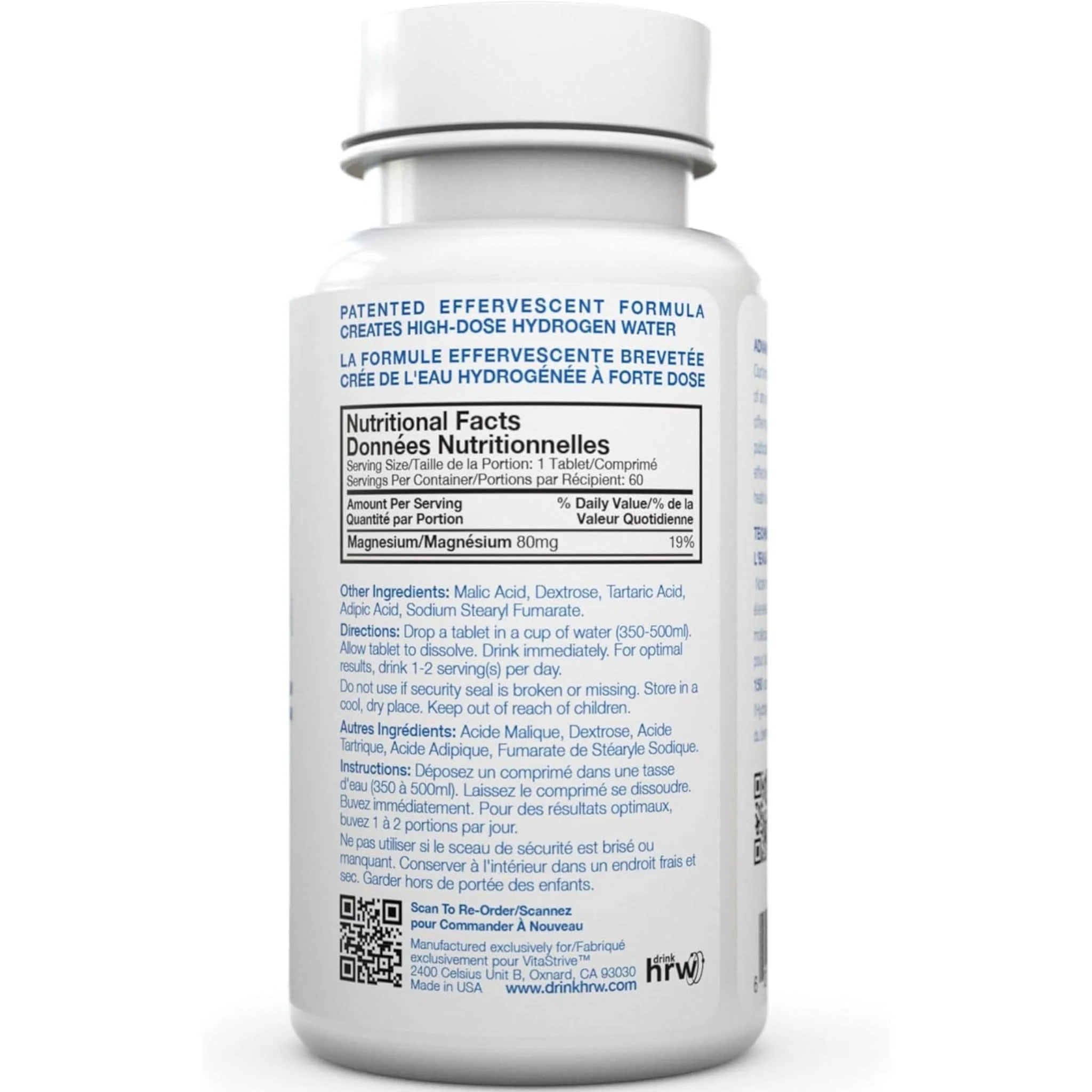 Drink HRW Rejuvenation Tablets, Molecular Hydrogen with Magnesium, 30-60 Tablets - Image 7