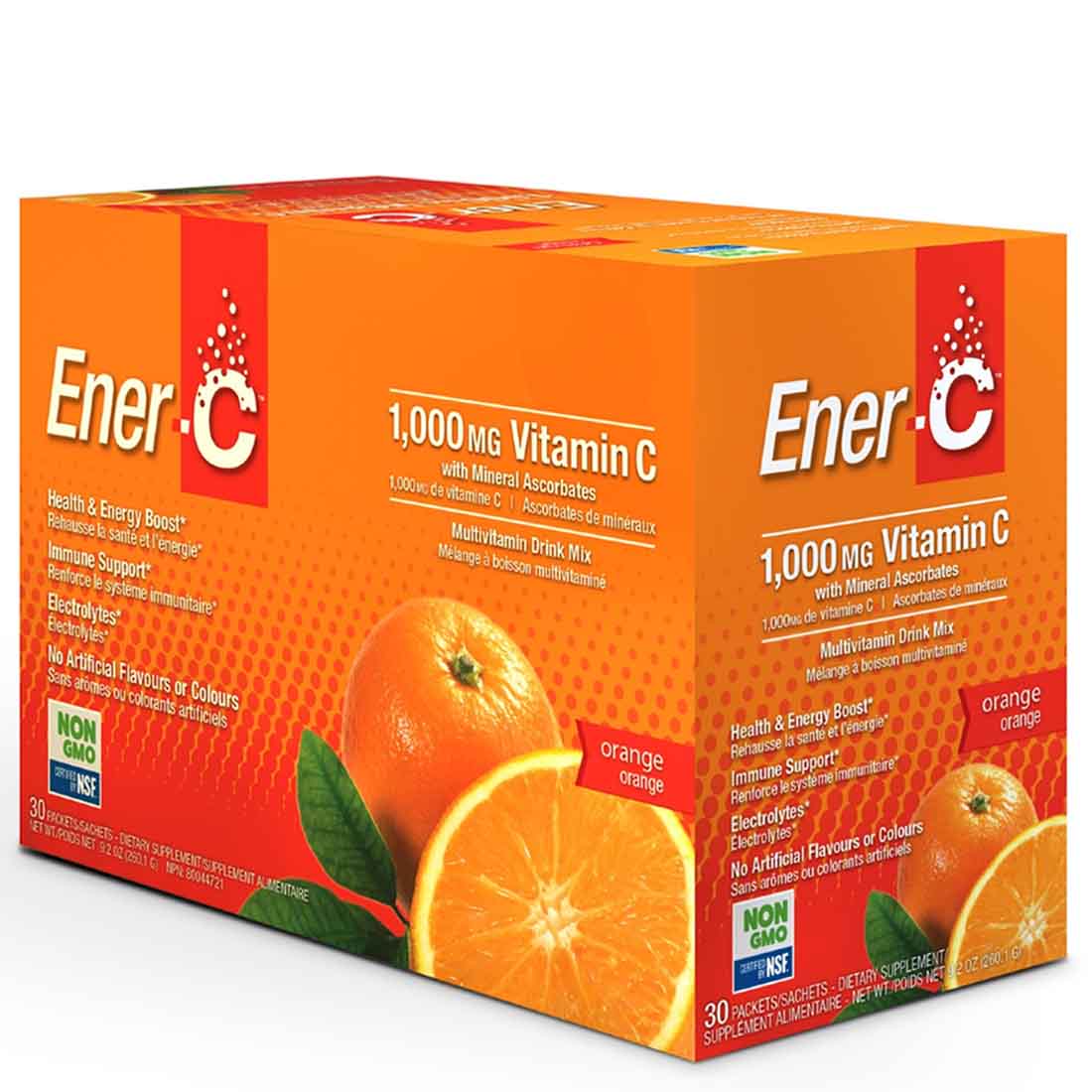 Ener-C Drink, Effervescent Vitamin C 1000mg Powder, 30 Single Serve Packets