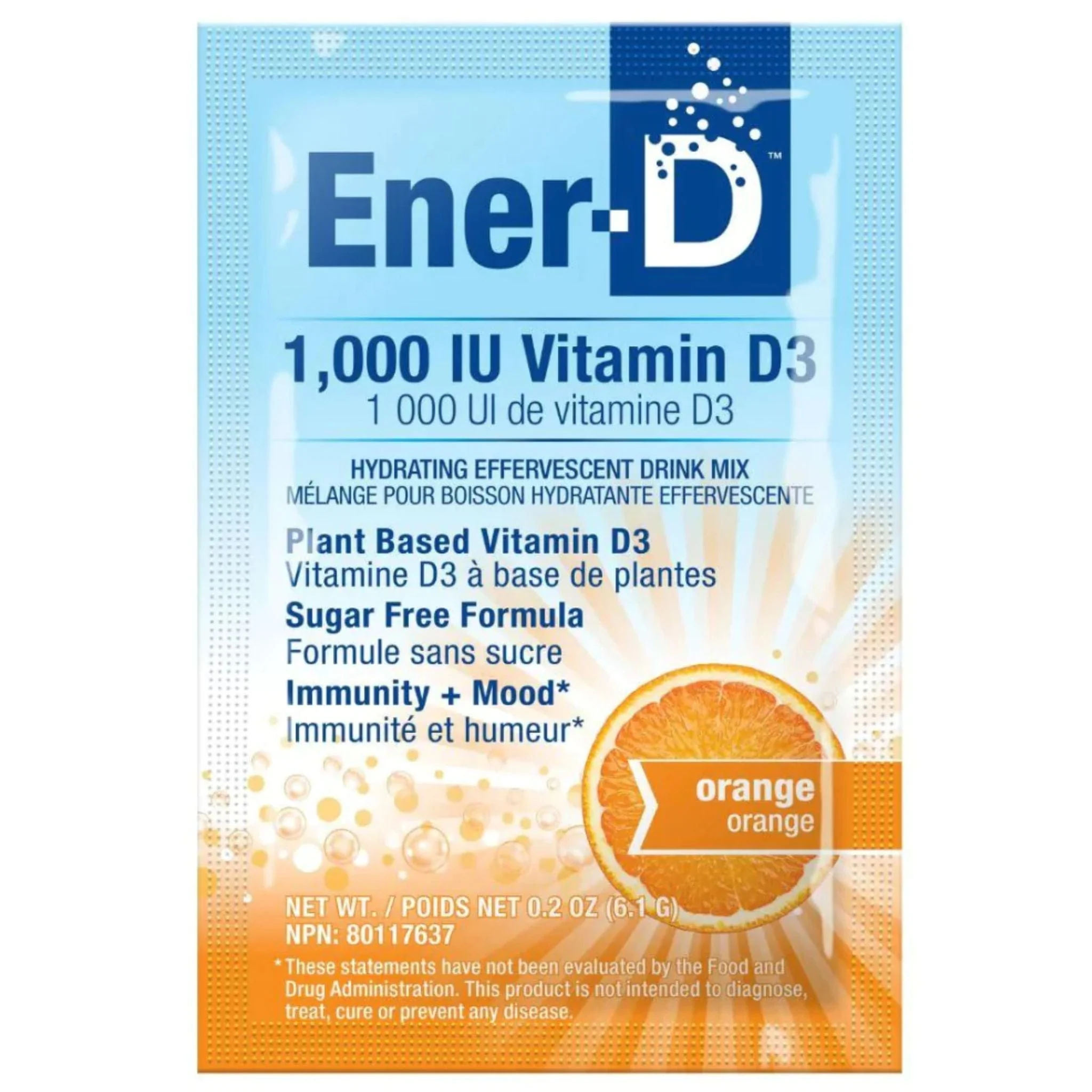 Ener-D Vitamin D3 1000IU Drink Mix, 1 Serving SAMPLE - Image 2