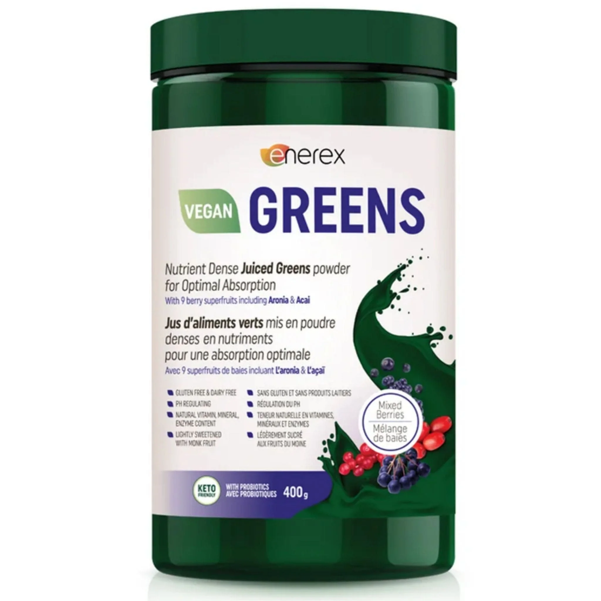 Enerex Greens, Nutrient Dense Juiced Greens with Probiotics, Gluten-Free - Image 4