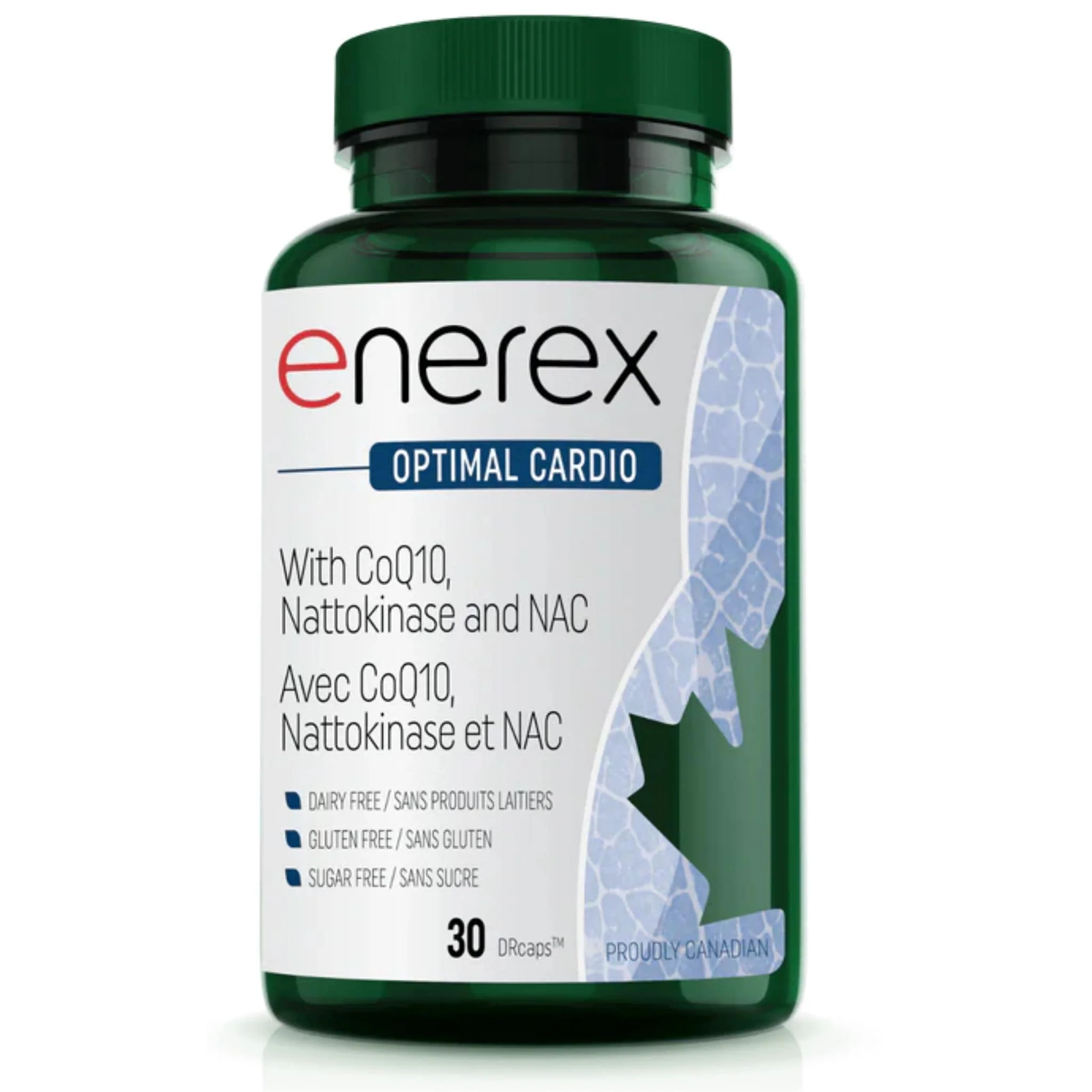 Enerex Optimal Cardio with CoQ10, Nattokinase and NAC, 30 Delayed Release Capsules