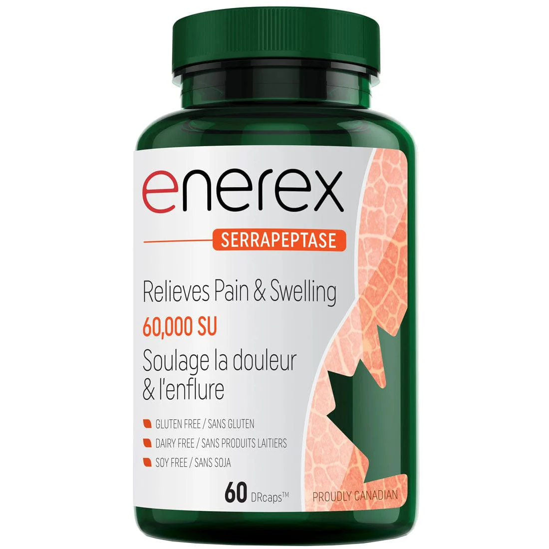 Enerex Serrapeptase 60000 SU, 60 Delayed Release Capsules - Image 2