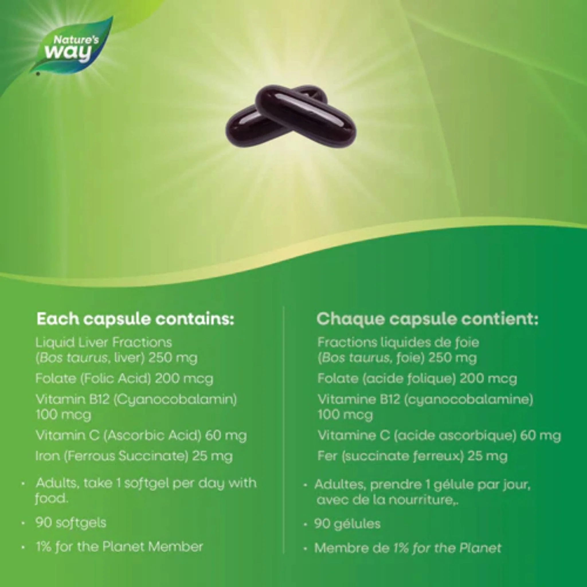 Nature's Way Ultimate Iron 25mg, 90 Softgels - Image 4