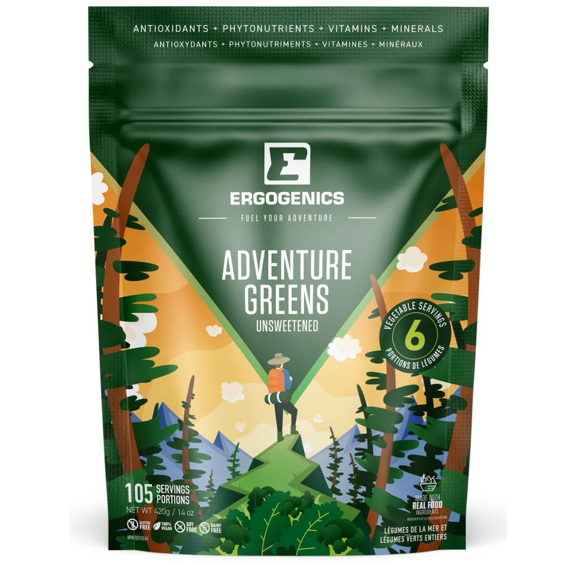 Ergogenics Nutrition Adventure Greens (Formerly Organic Whole Greens) Powder