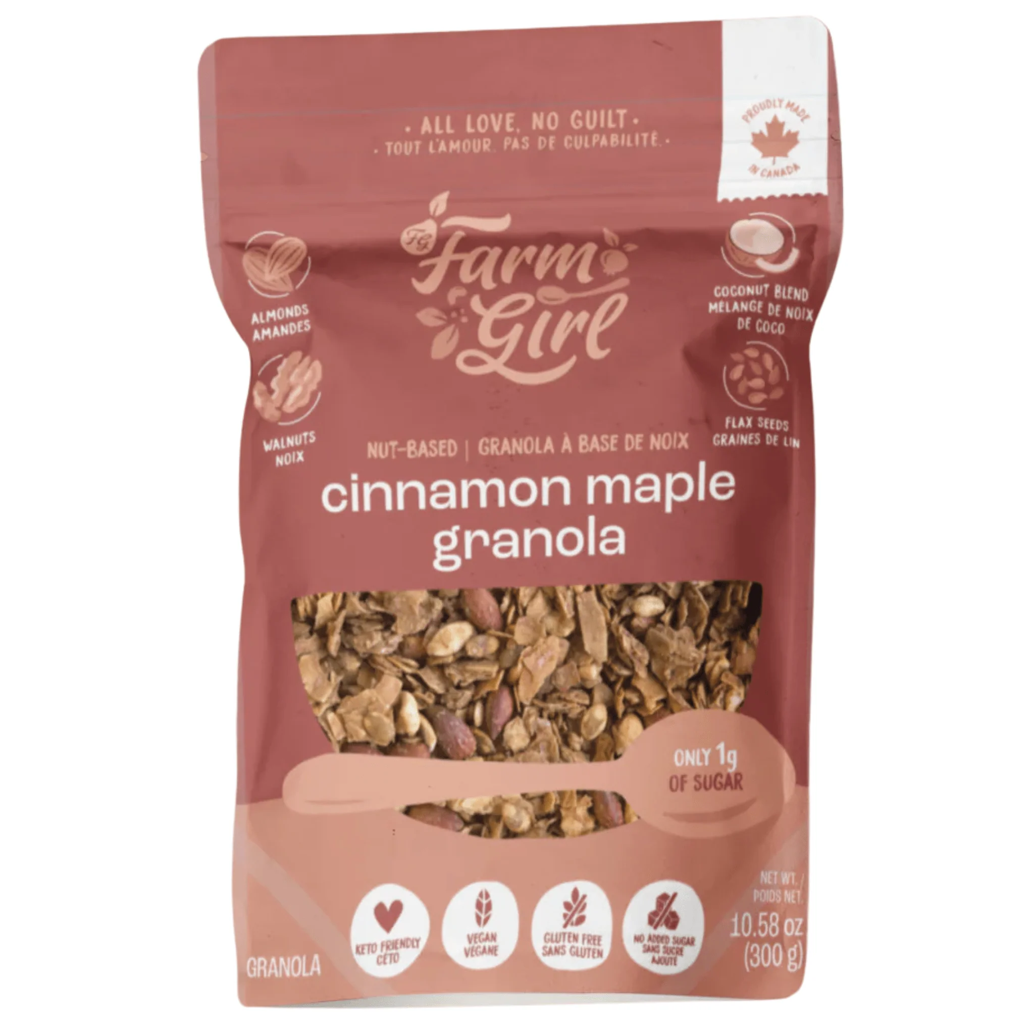 Farm Girl Ketomix Granola, Low Carb, High Protein, Nutrient Dense, 300g