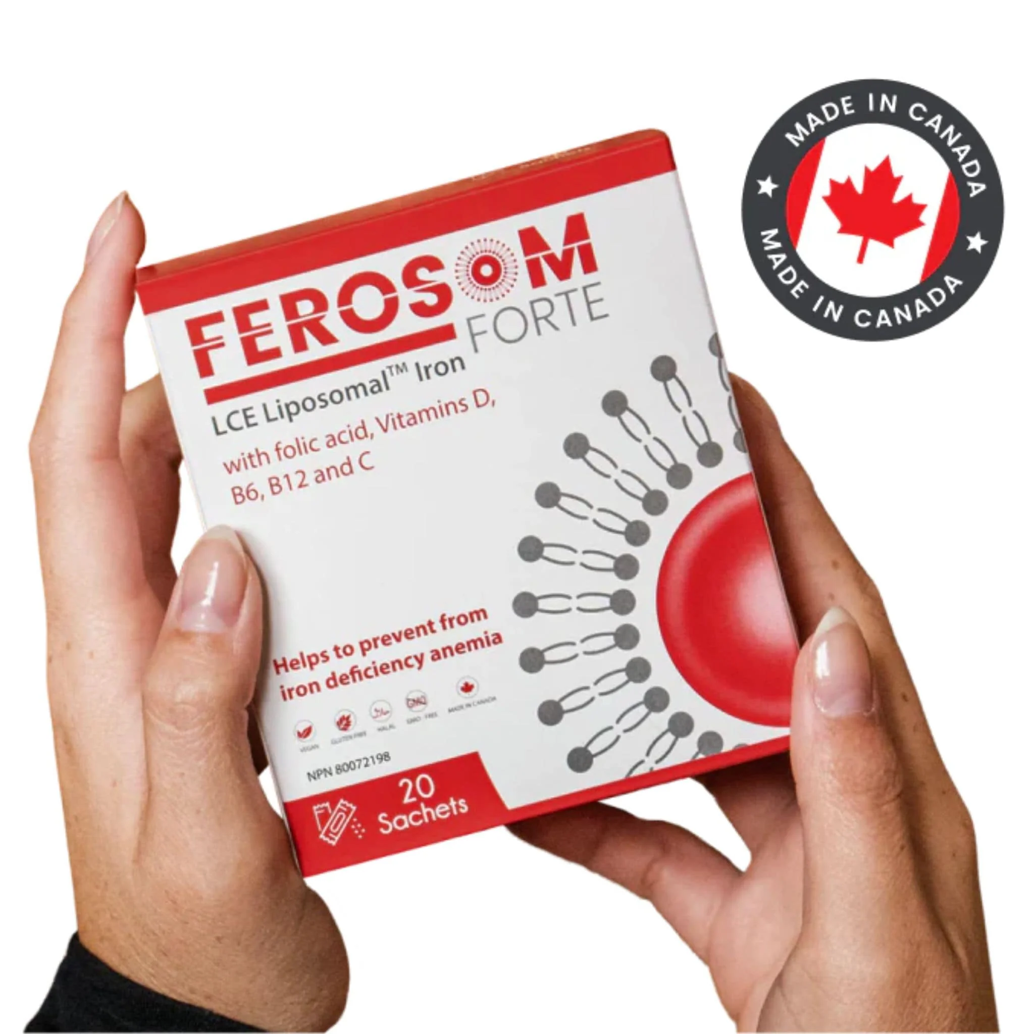 Ferosom Forte LCE Liposomal Iron Powder Supplement, 21mg Iron Plus Vitamin C, 1.7g x 20 Sachets - Image 8