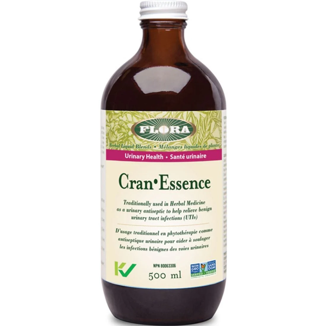 Flora Cran-Essence Liquid Herbal Urinary Tract Infection UTI Relief, 500ml