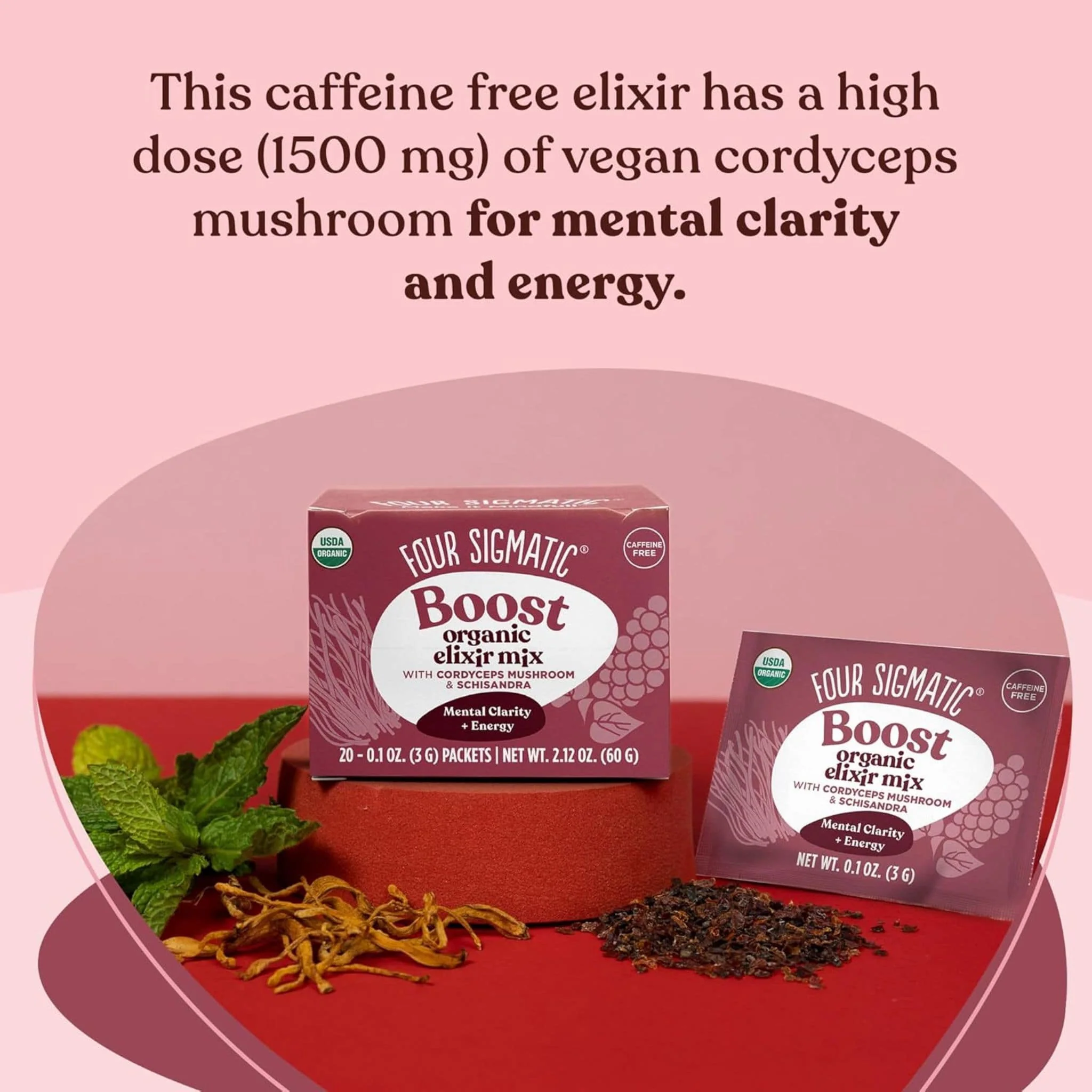 Four Sigmatic Boost Organic Elixir Mix with Cordyceps and Schisandra, Energy Boost & Recovery Support, 20x3g Sachets - Image 4