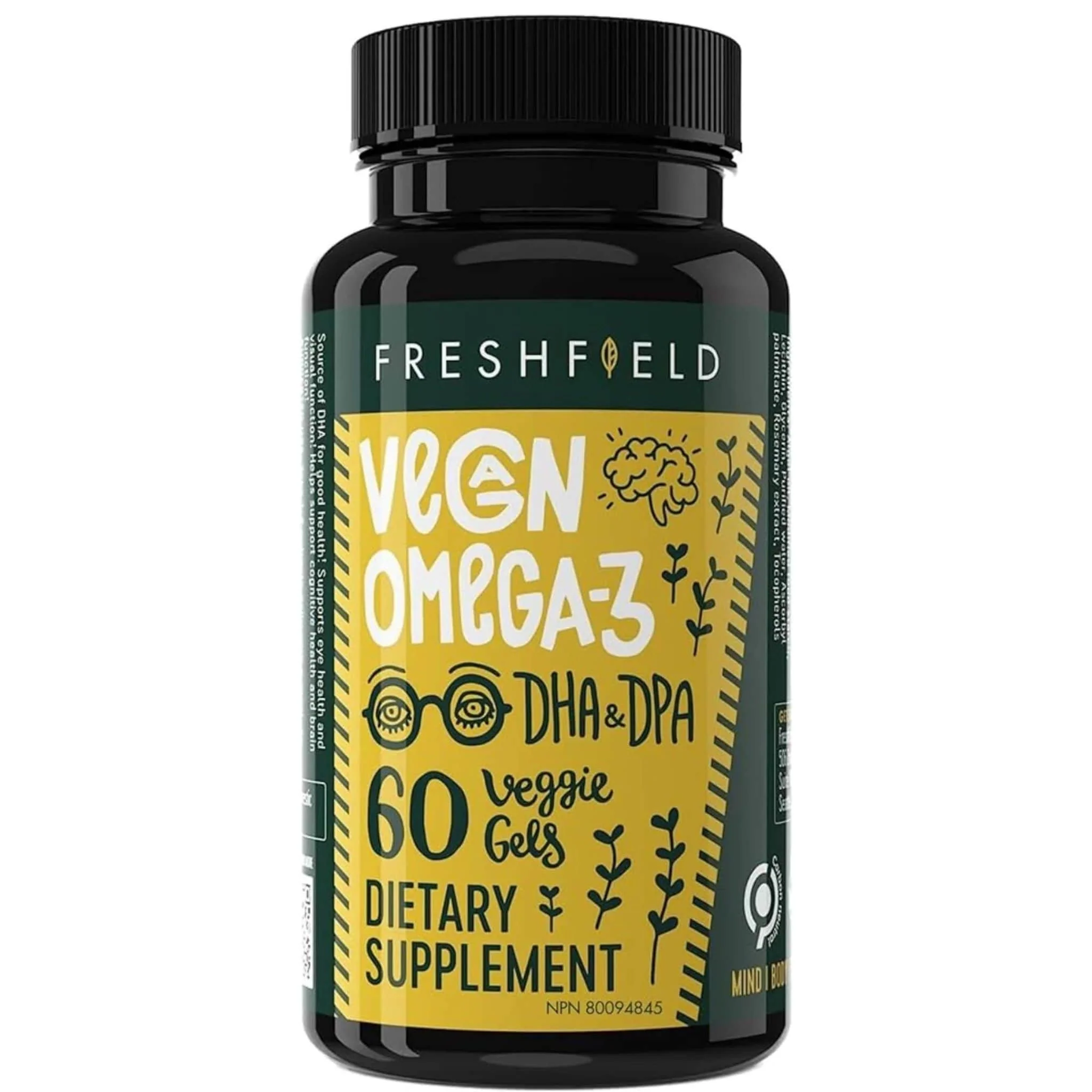 Freshfield Vegan Omega-3 DHA and DPA, 60-120 Vegetable Capsules