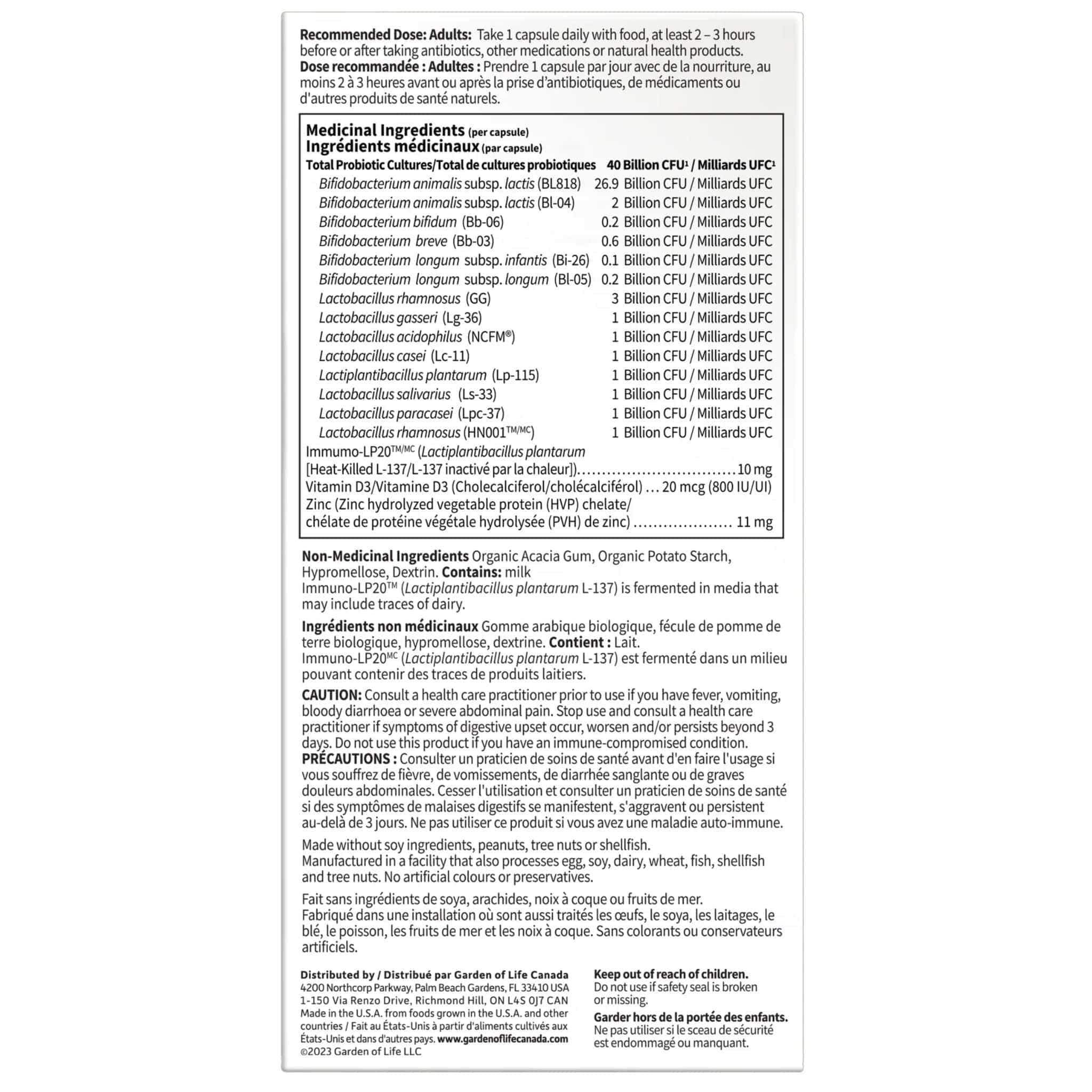Garden Of Life Dr Formulated Digest and Immune Care Probiotic, 40 Billion CFU, 30 Vegetarian Capsules - Image 3