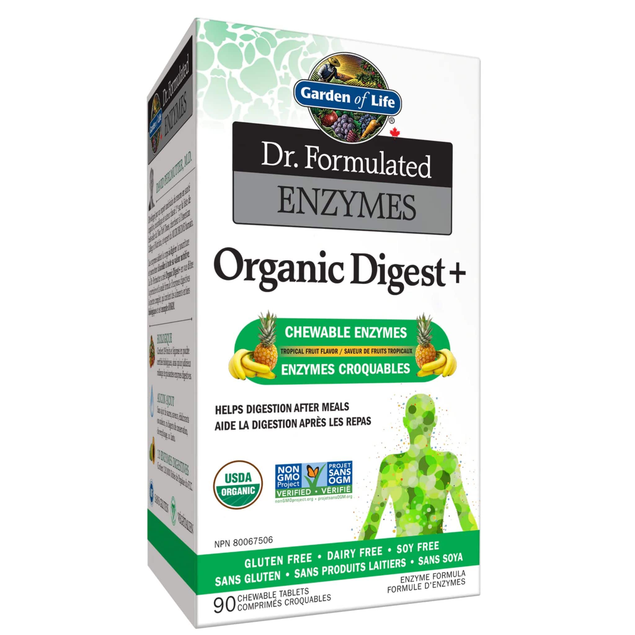Garden of Life Dr. Formulated Enzymes Organic Digest+, 90 Chewable Tablets - Image 2