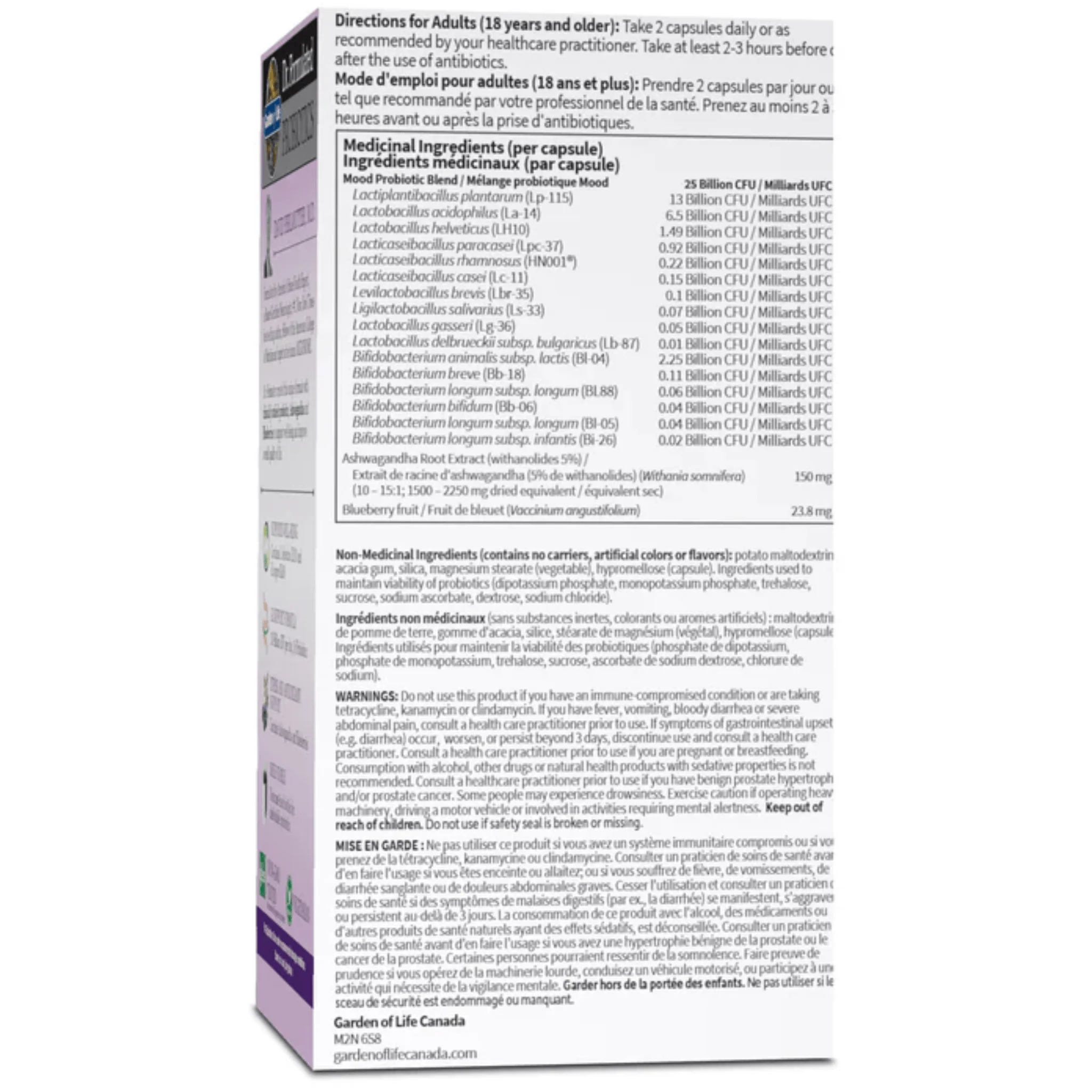 Garden of Life Dr. Formulated Probiotics Mood+ 50 Billion, 60 Vegetable Capsules - Image 4