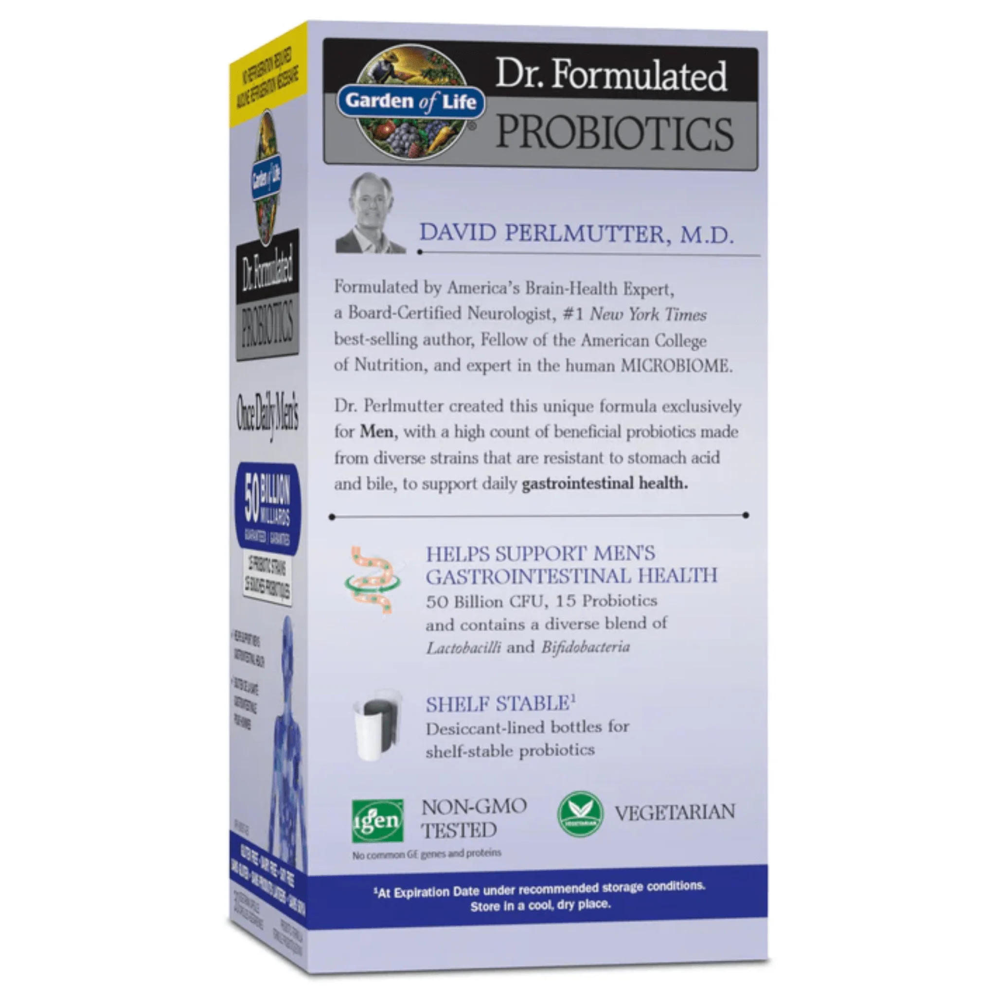 Garden of Life Dr. Formulated Probiotics Once Daily Men's, 50 Billion (Shelf Stable), 30 Vcaps - Image 2