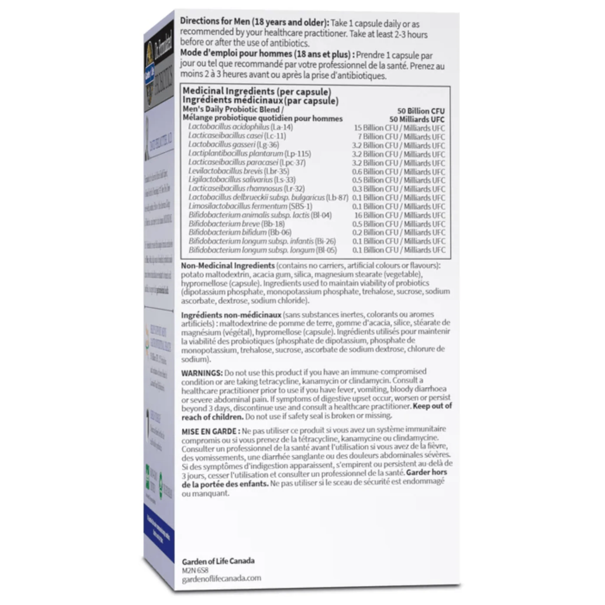 Garden of Life Dr. Formulated Probiotics Once Daily Men's, 50 Billion (Shelf Stable), 30 Vcaps - Image 4