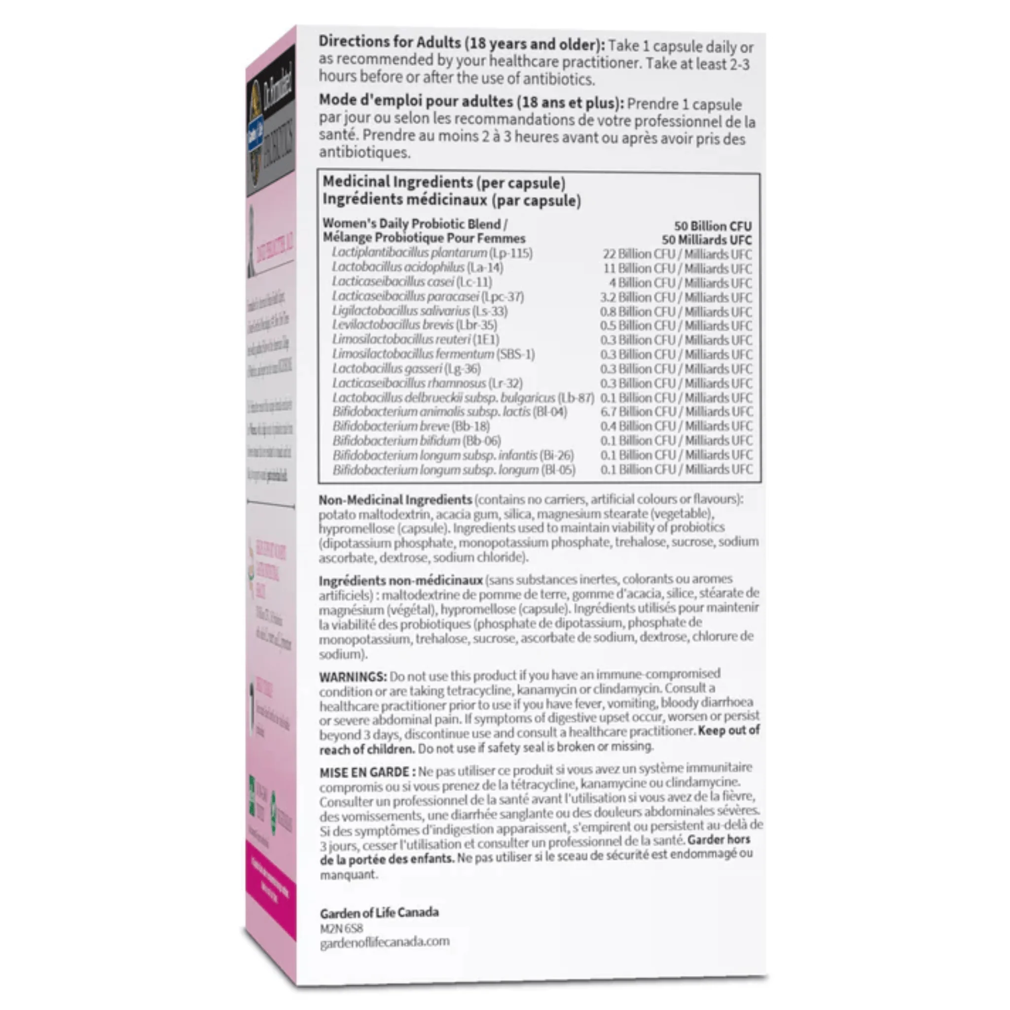 Garden of Life Dr. Formulated Probiotics Once Daily Women's 50 Billion (Shelf Stable), 30 Vcaps - Image 3