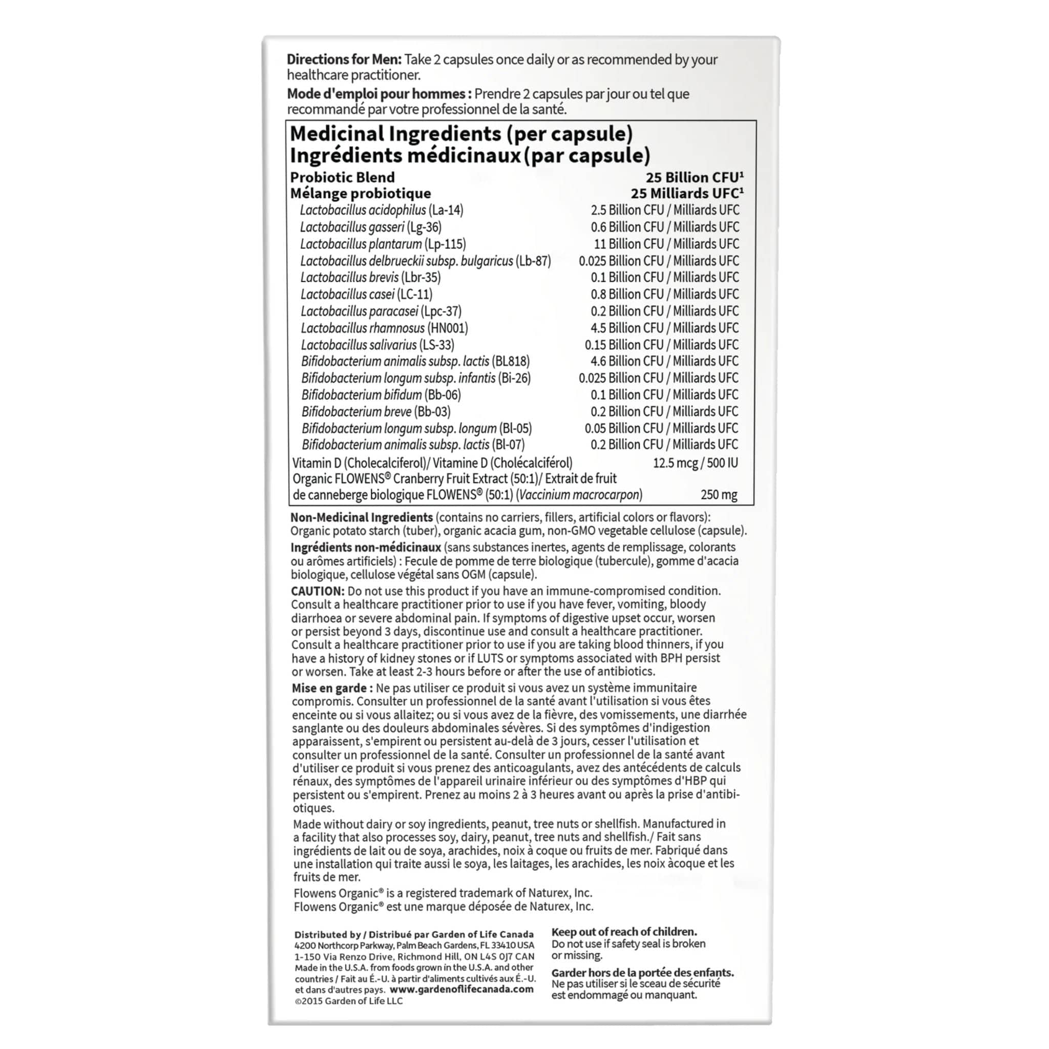 Garden of Life Dr. Formulated Probiotics Prostate+, 50 Billion (Shelf Stable), 60 Vcaps - Image 3