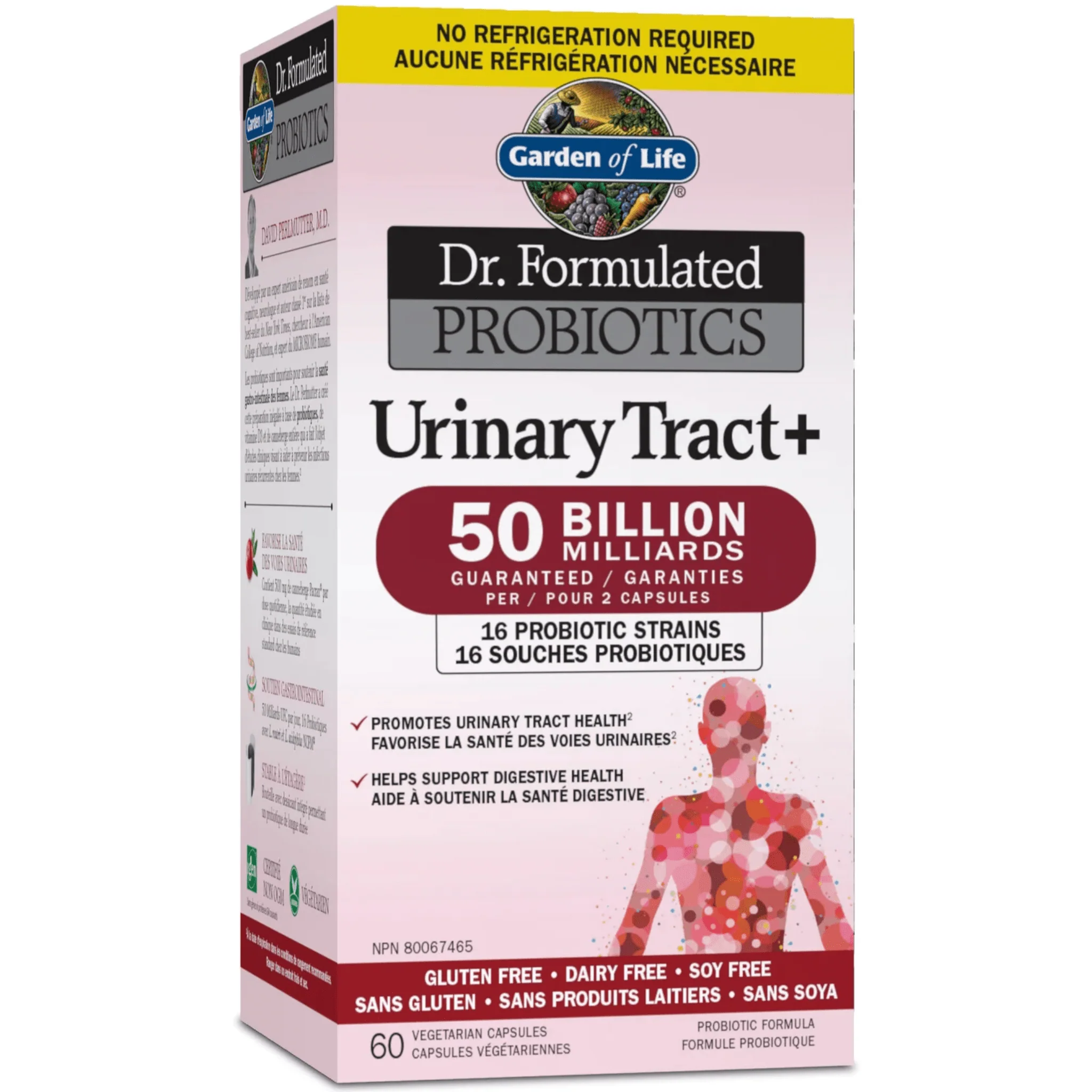 Garden of Life Dr. Formulated Probiotics Urinary Tract+ 50 Billion (Self Stable), 60 Vcaps