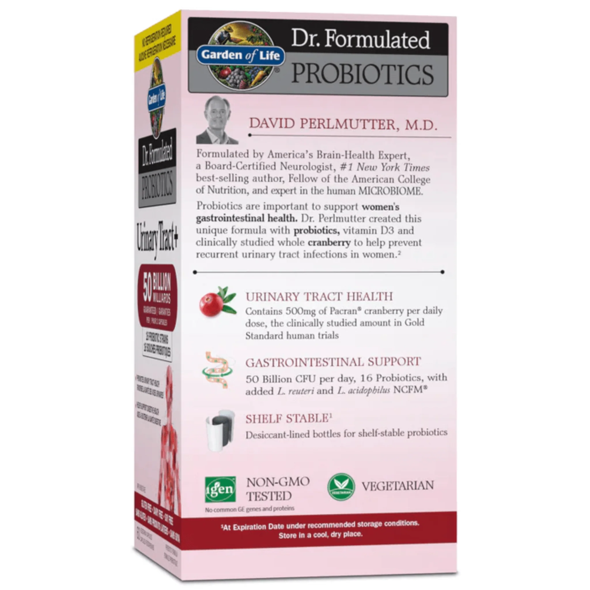 Garden of Life Dr. Formulated Probiotics Urinary Tract+ 50 Billion (Self Stable), 60 Vcaps - Image 2