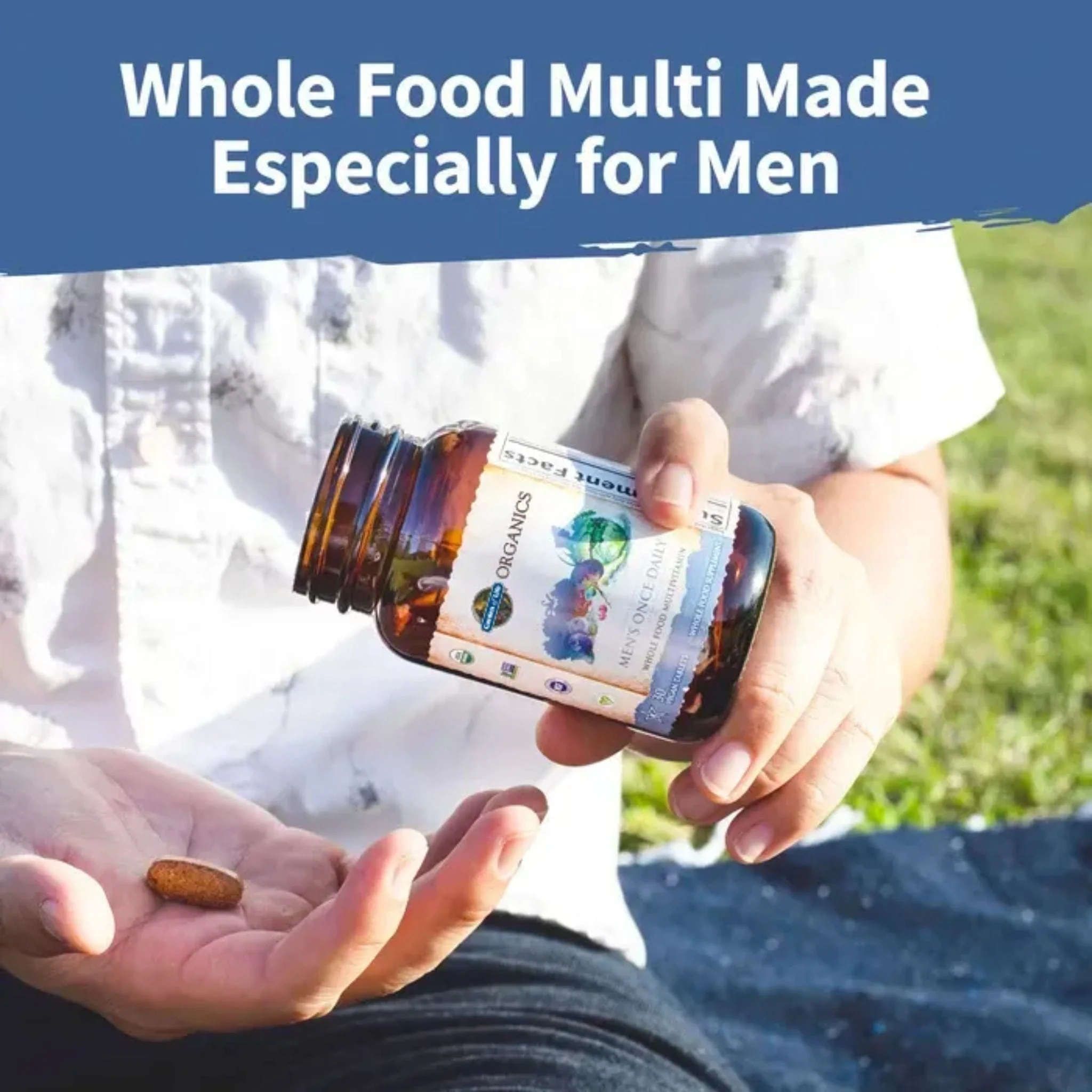 Garden of Life Organics Men's Once Daily Multivitamin, 30-60 Vegan Tablets - Image 4