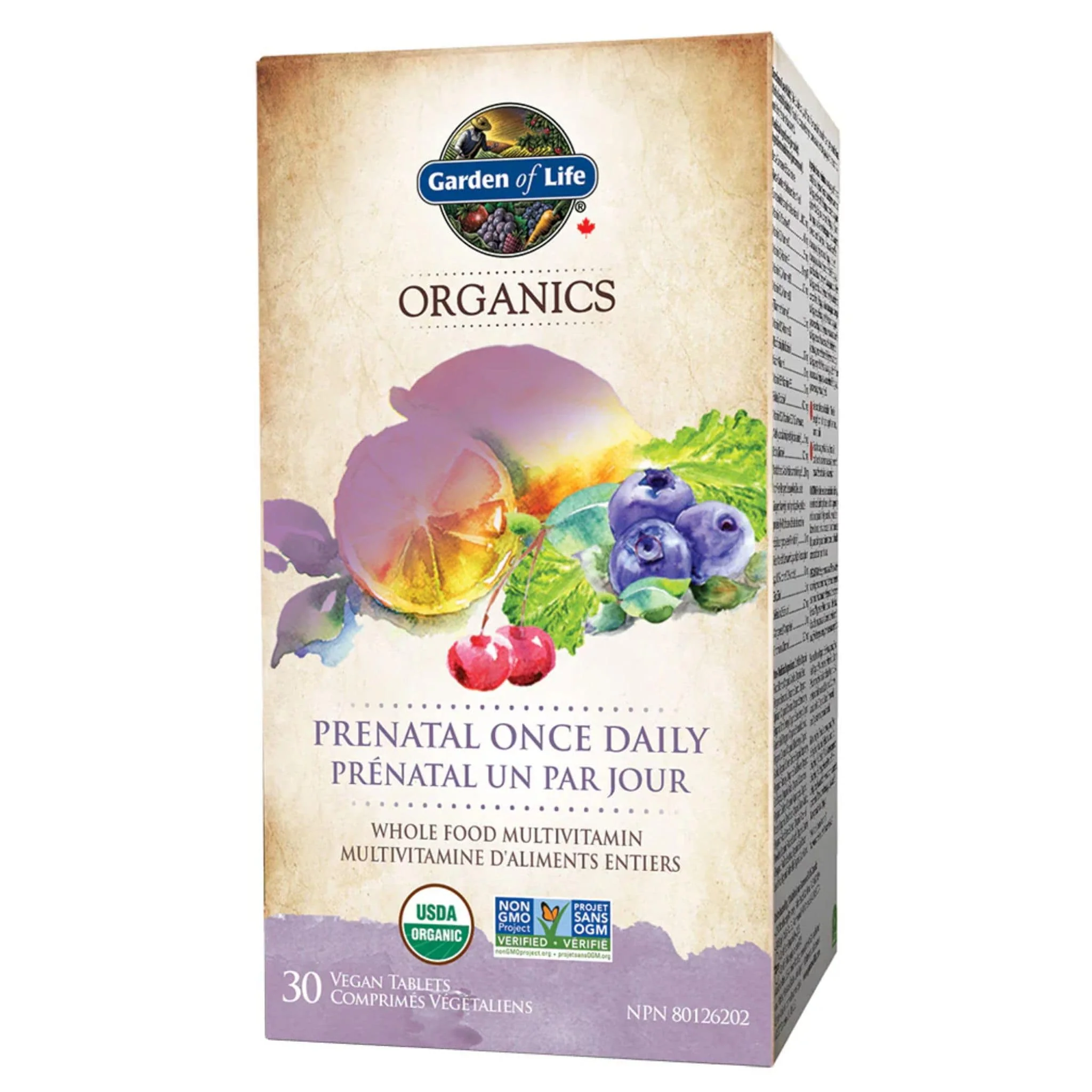 Garden of Life Organics Prenatal Once Daily, Multivitamin, 30 Vegan Tablets - Image 2