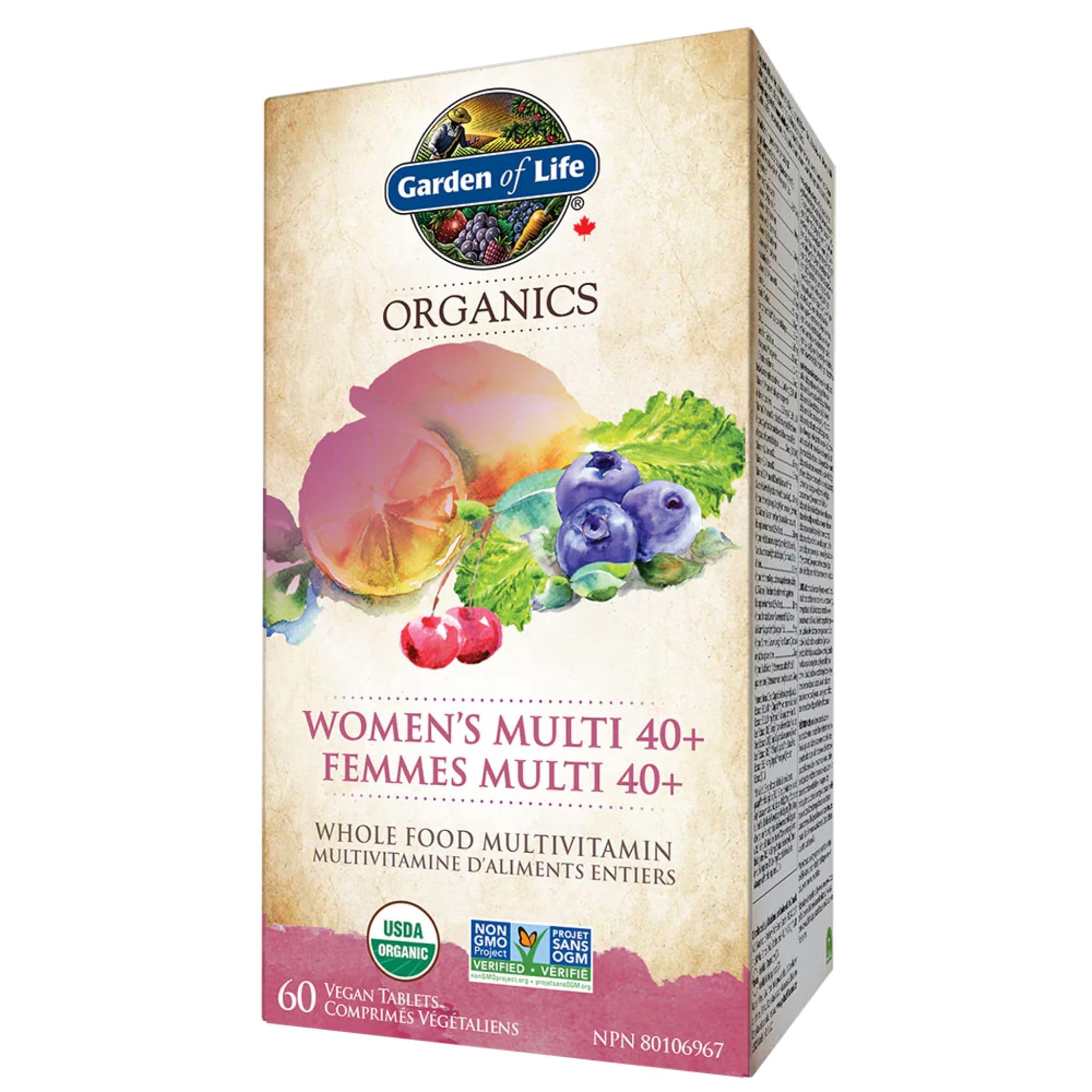 Garden of Life Organics Women's Multi 40+, Multivitamin, 60 Vegan Tablets - Image 2