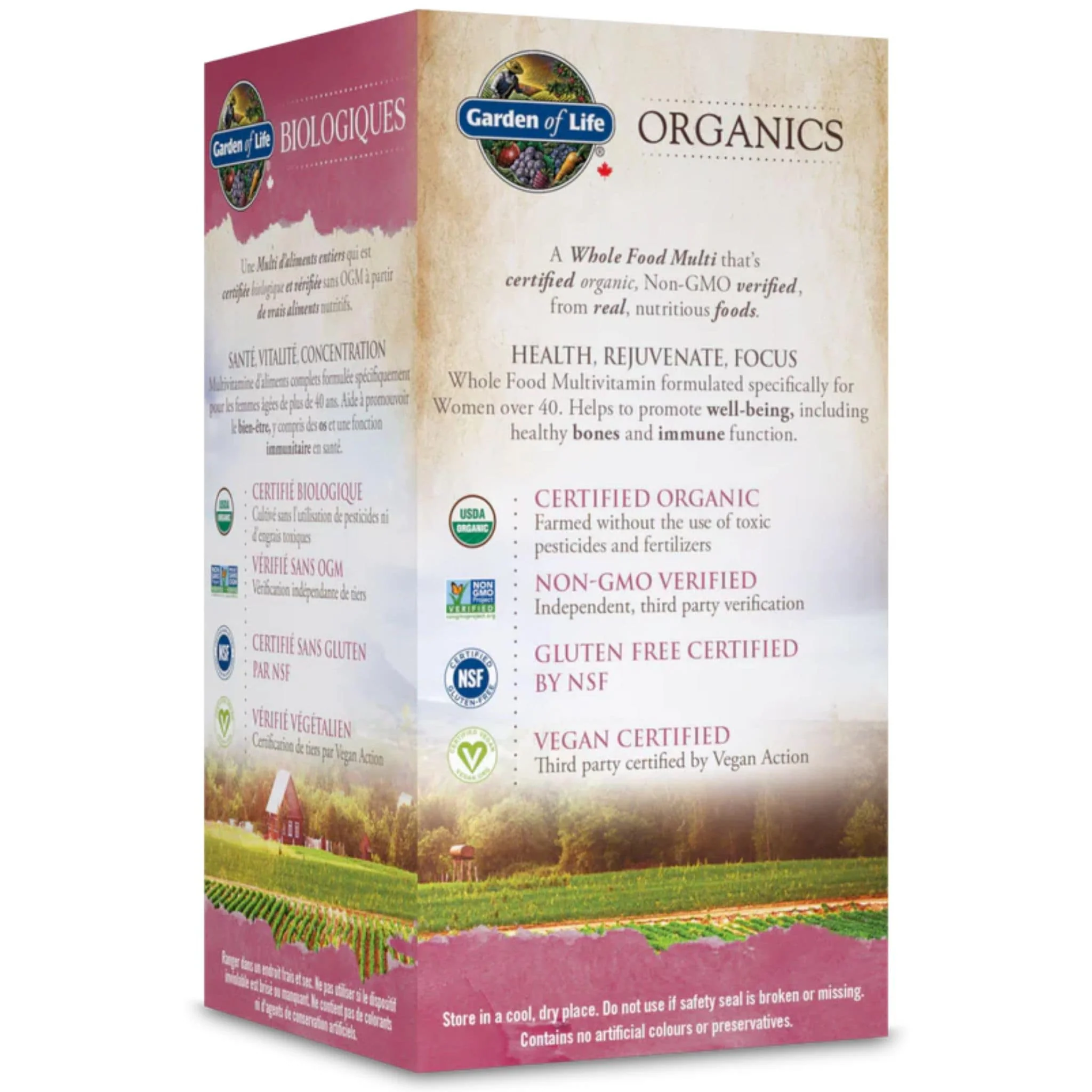 Garden of Life Organics Women's Multi 40+, Multivitamin, 60 Vegan Tablets - Image 3
