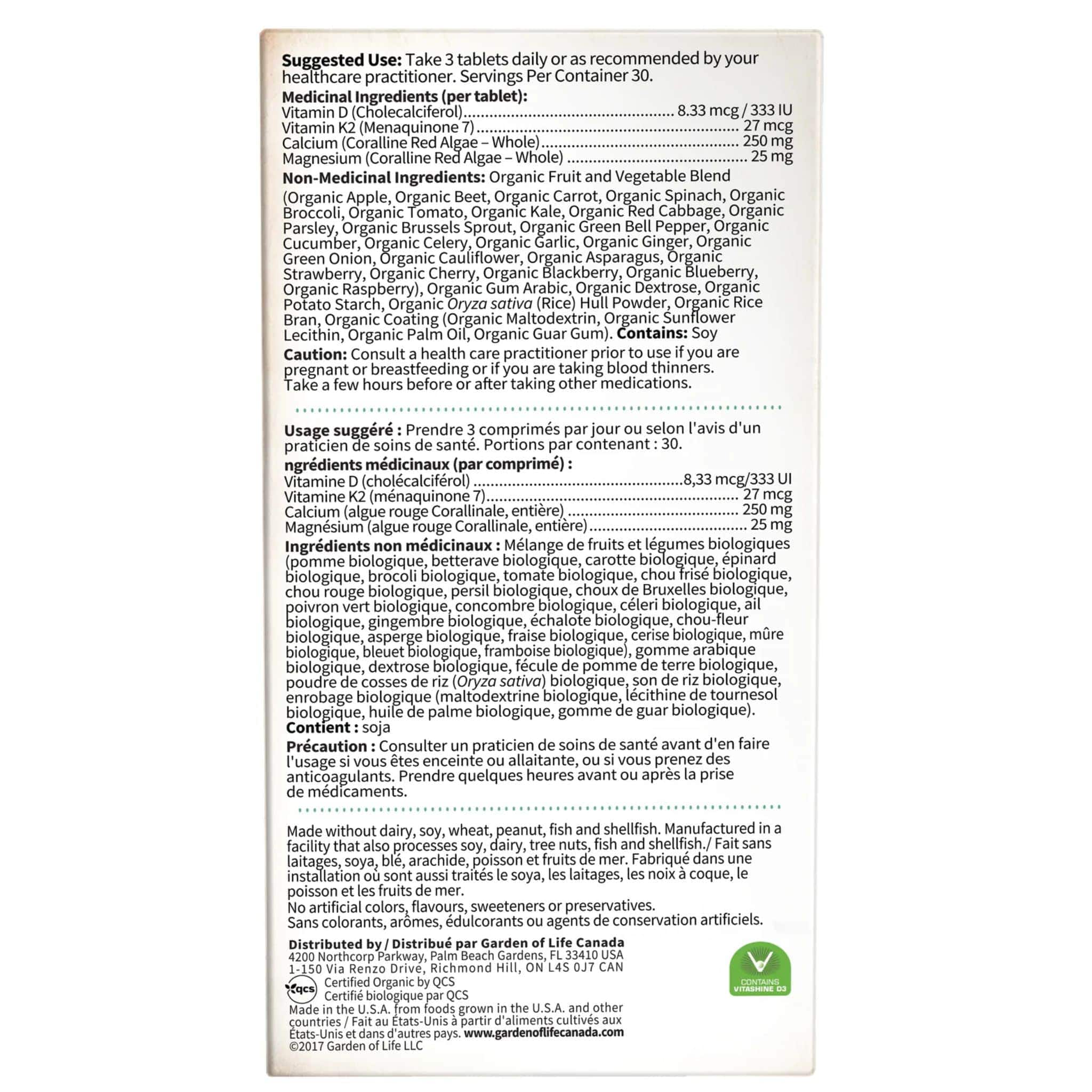 Garden of Life Organics Organic Plant Calcium, 90 Vegan Tablets - Image 5