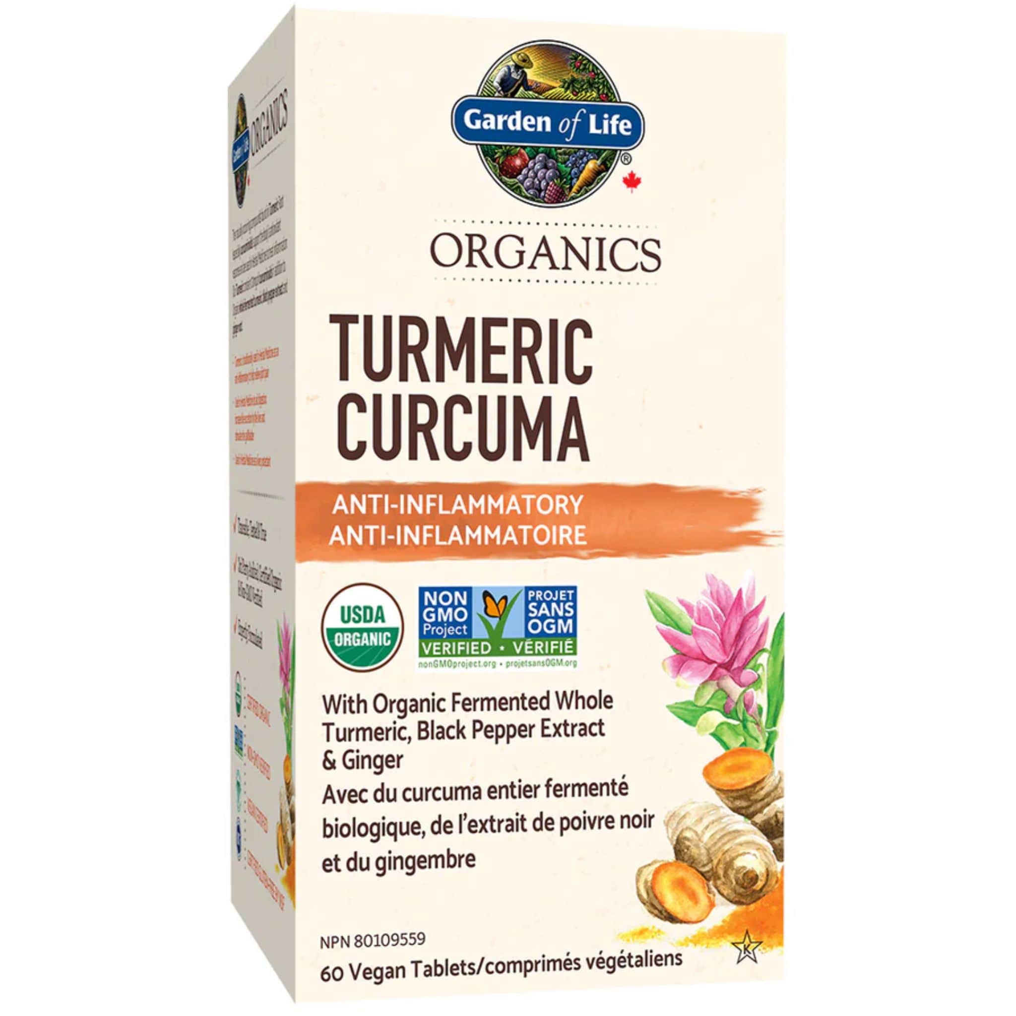 Garden of Life Organics Turmeric, 60 Vegan Tablets