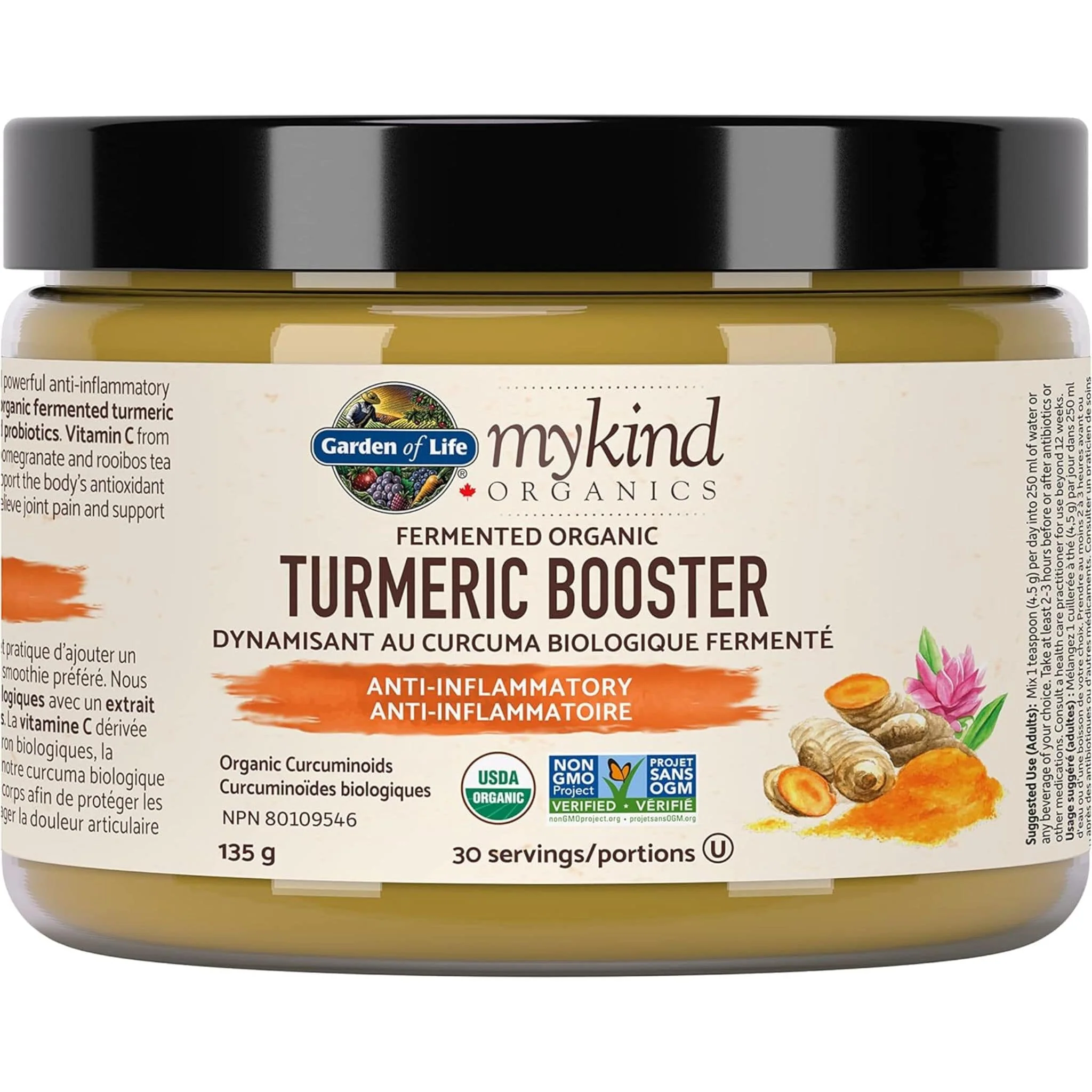 Garden of Life Organics Turmeric Boost Powder, 135g