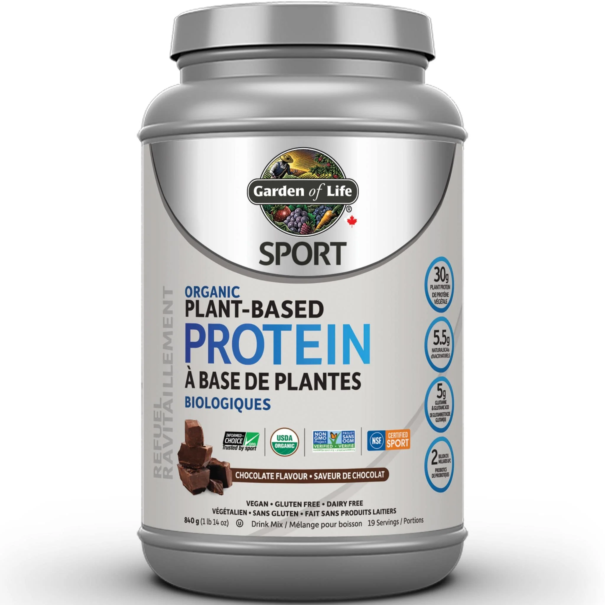 Garden of Life Sport Protein Organic Plant Based Protein, 806g-840g