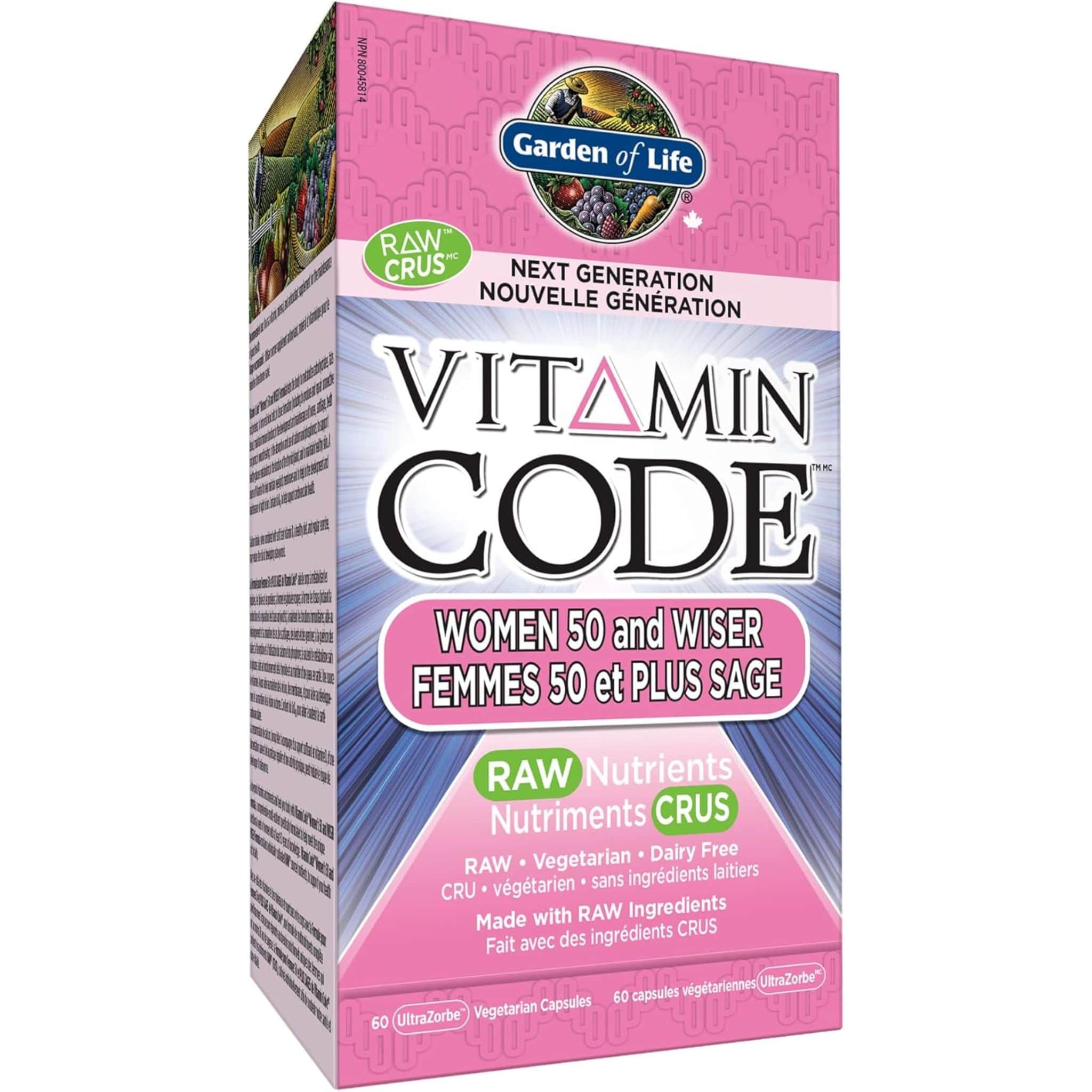 Garden of Life Vitamin Code for Women 50 & Wiser, 60 Vcaps - Image 2