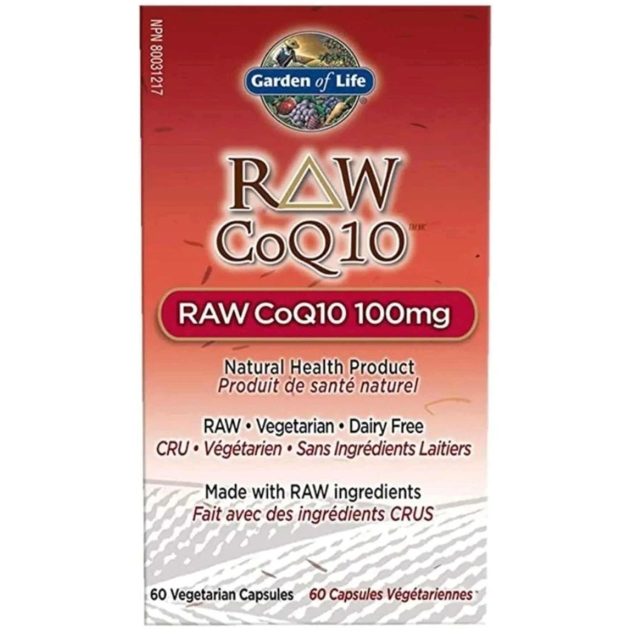 Garden of Life Vitamin Code Raw CoQ10 100mg, 60 Vegetarian Capsules
