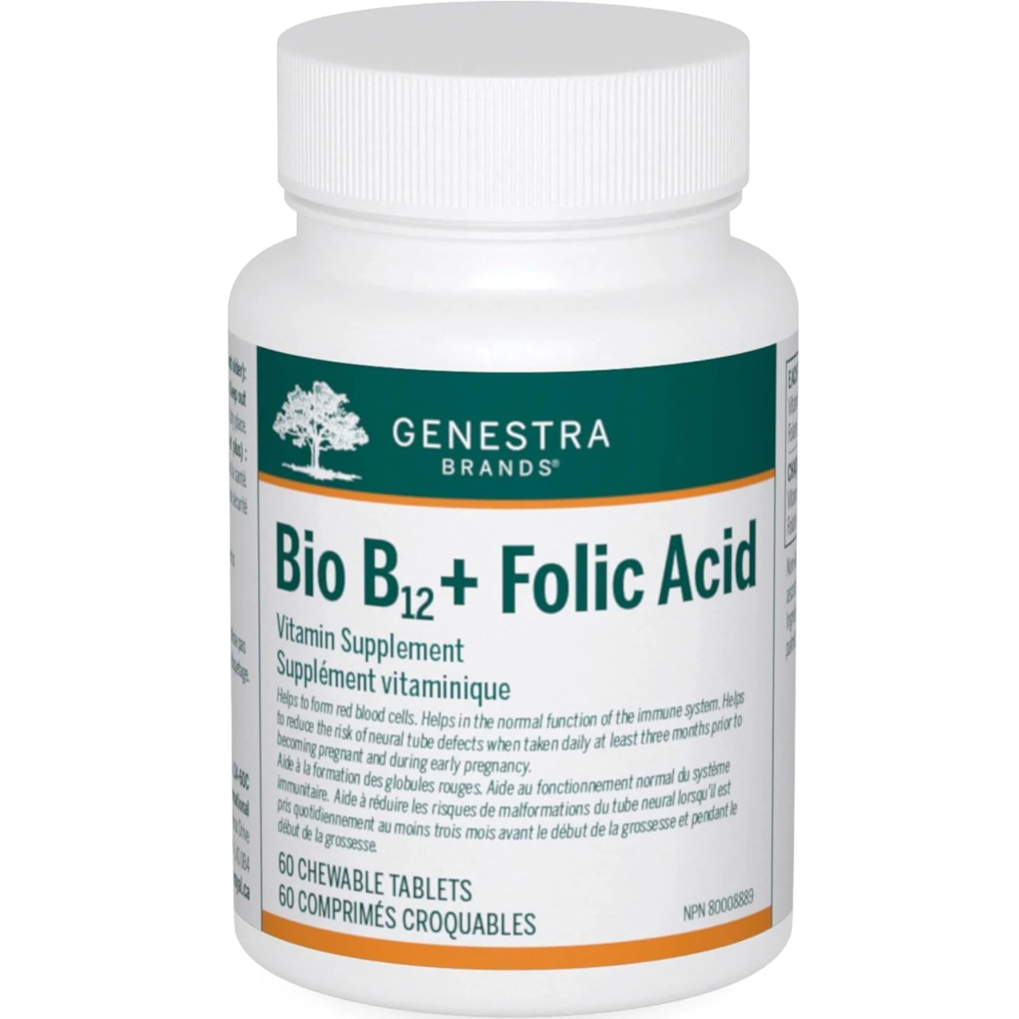 Genestra Bio B12 + Folic Acid, 60 Tablets