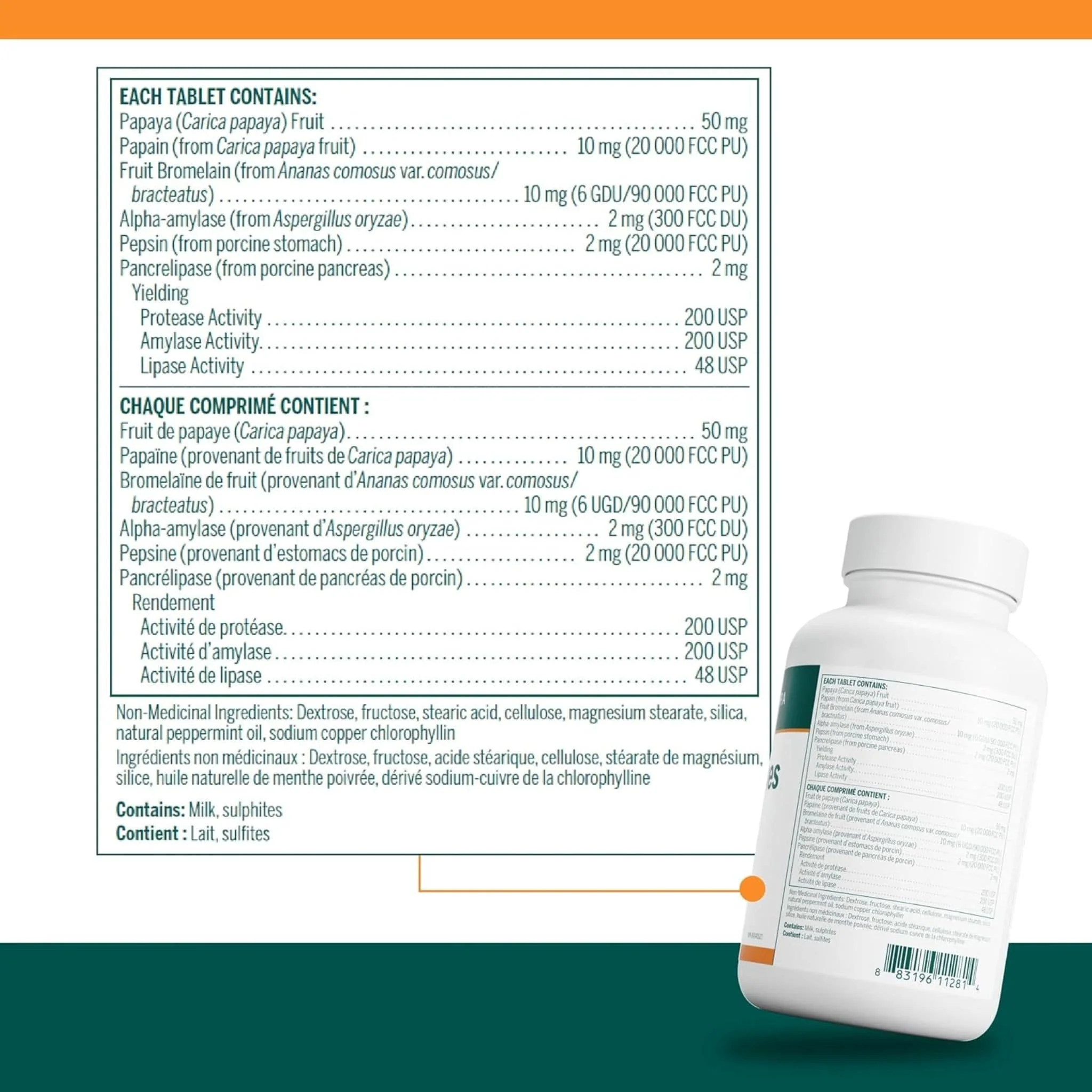 Genestra Bio Enzymes Chewable Enzyme Tablets To Aid Digestive System, 100 Chewable Tablets - Image 2